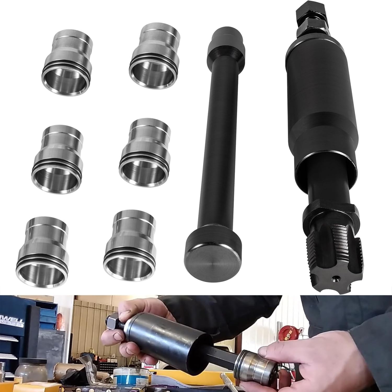 Injector Sleeve Cup Removal Tool & Install Kit For Caterpillar 3126B CAT C7 C9