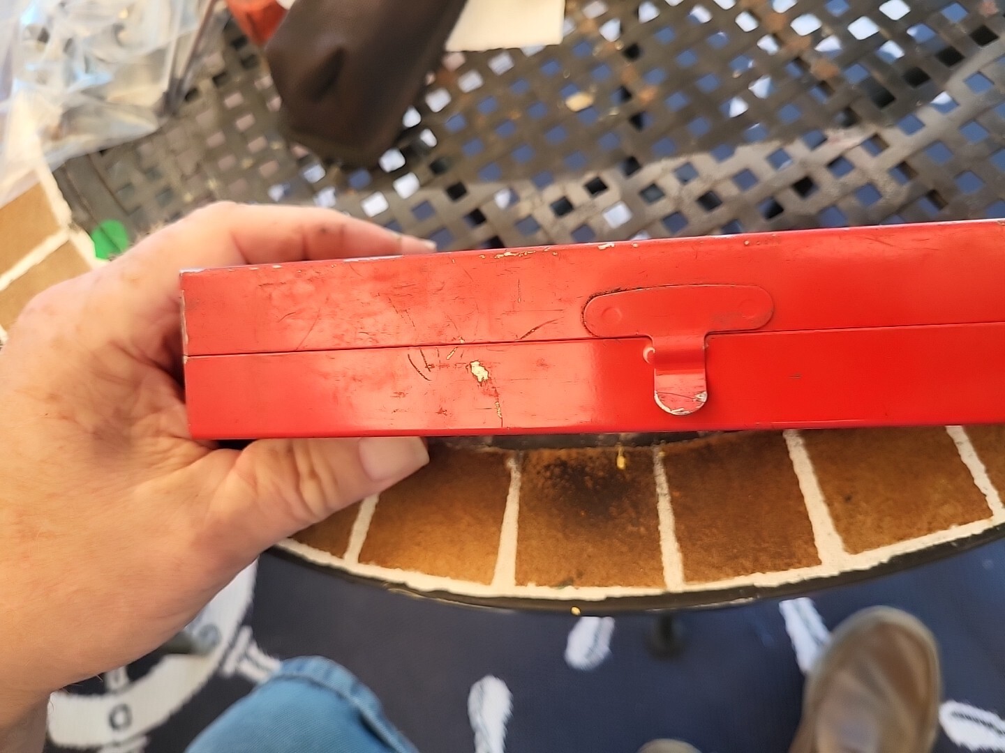 RED SNAP ON KRA-206 METAL TOOL STORAGE BOX / CASE KRA206