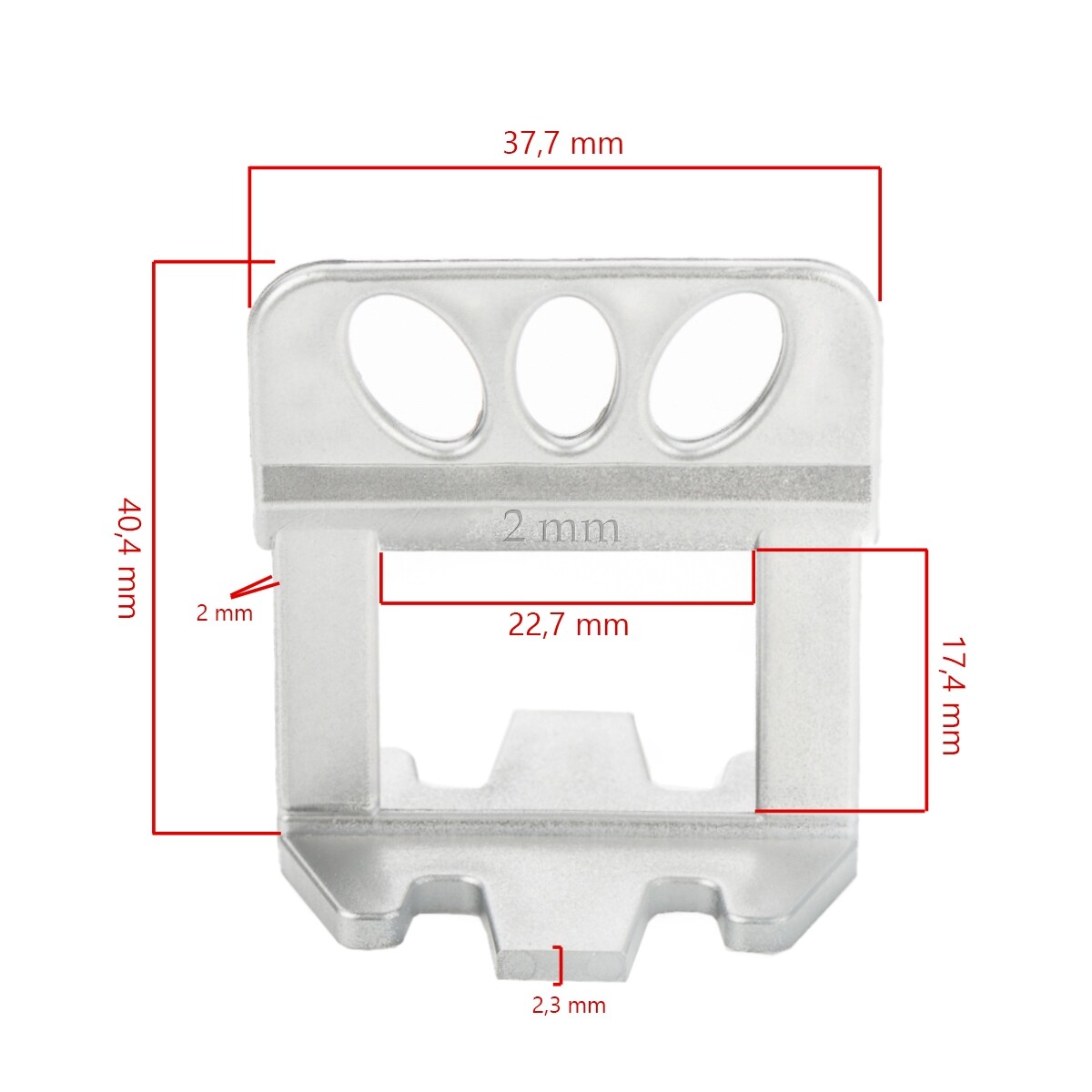 400x Pull tabs 2mm + 100x Wedges + Pliers Set 501-piece Leveling System Tiles