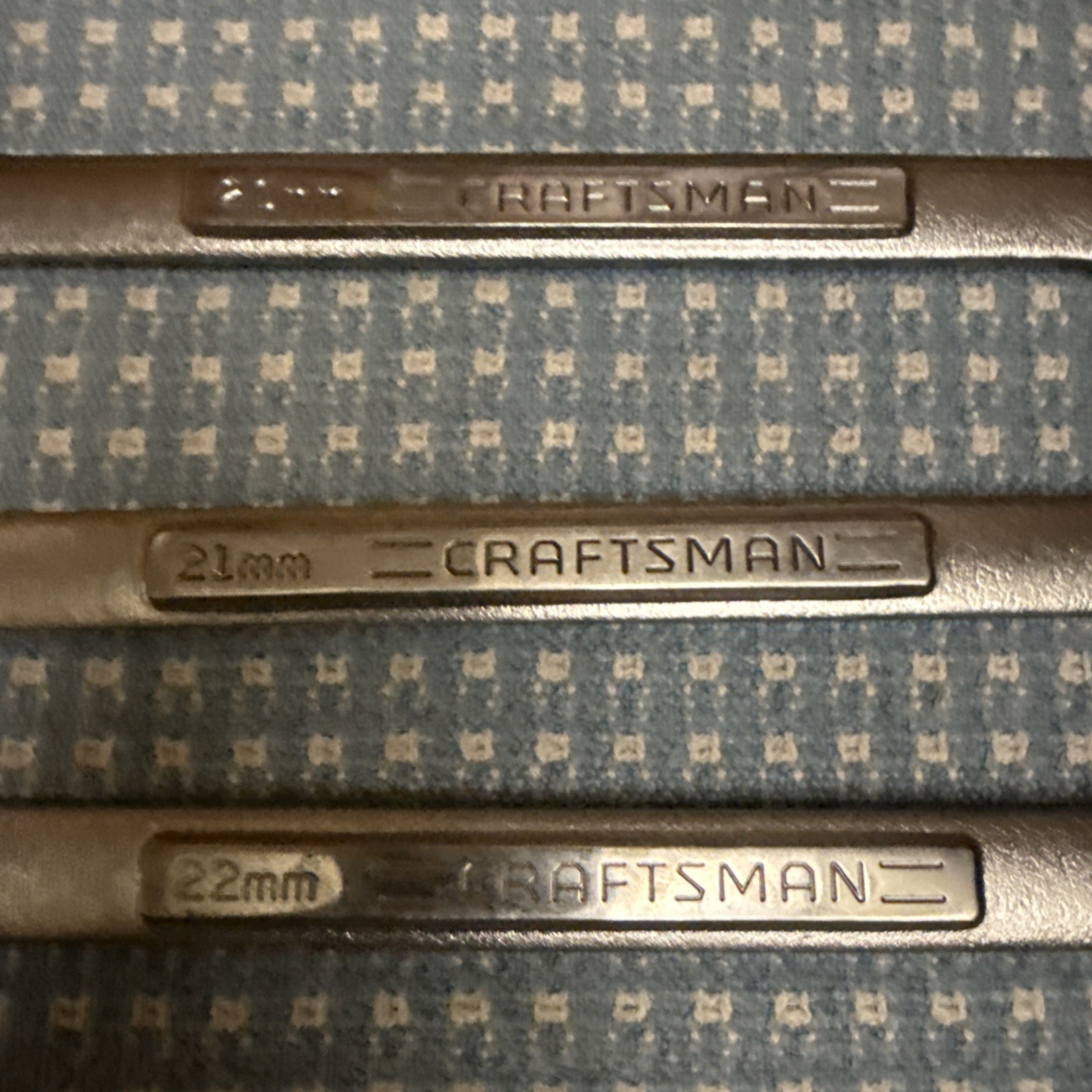 Craftsman Tools USA VA 20mm-22mm Large Metric Combination Wrench Set Allied Drop