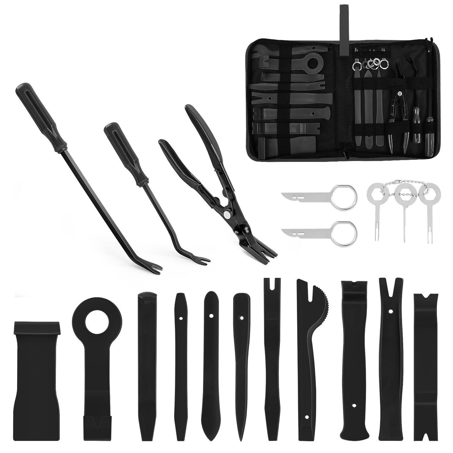 19Pcs Trim Removal Tool Set – Automotive Plastic Panel & Upholstery Tools with B