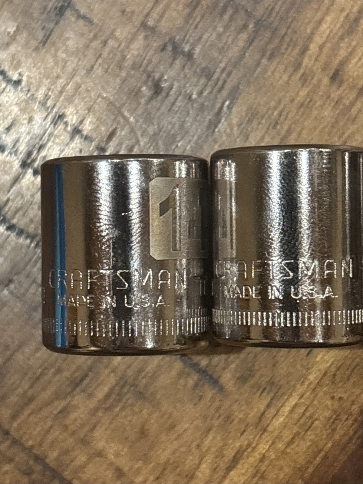Craftsman 1/4” Laser Shallow Socket Set 4mm – 14mm 1/4” Drive 6pt 12pc USA NOS