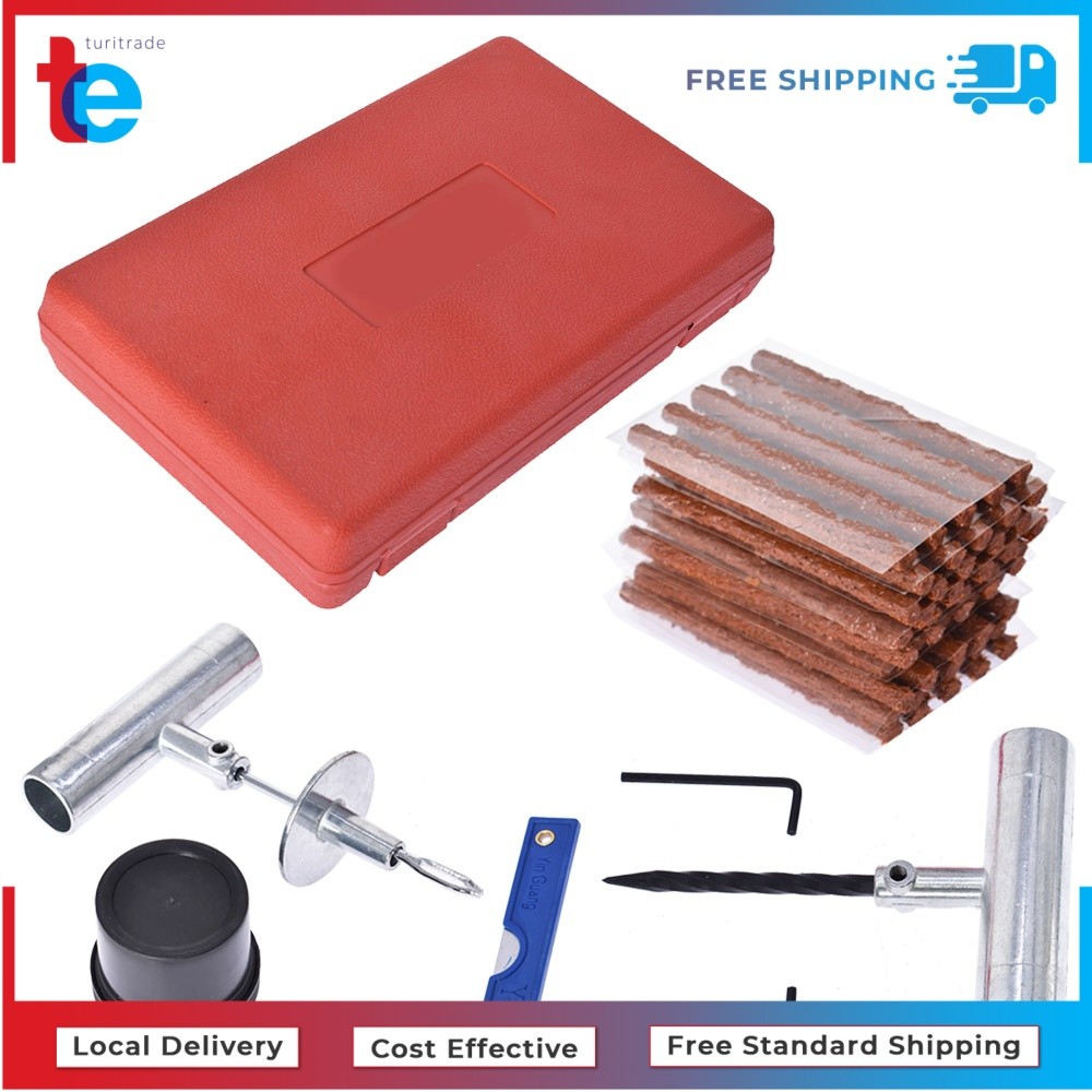 57pcs Tire Repair Kit Flat Tire Repair Car Truck Motorcycle Home Plug Patch