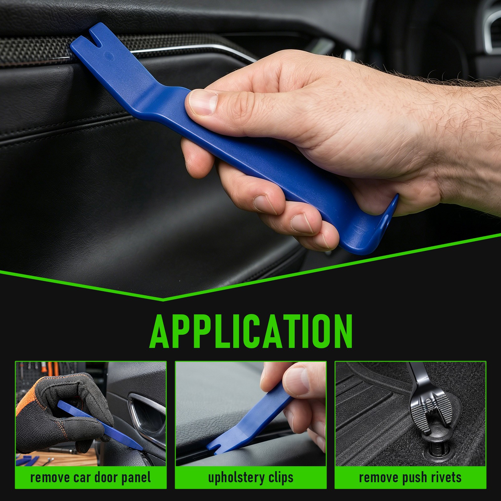 5pcs Car Door Trim Removal Tool Pry Panel Dash Radio Body Clip Installer Kit Set