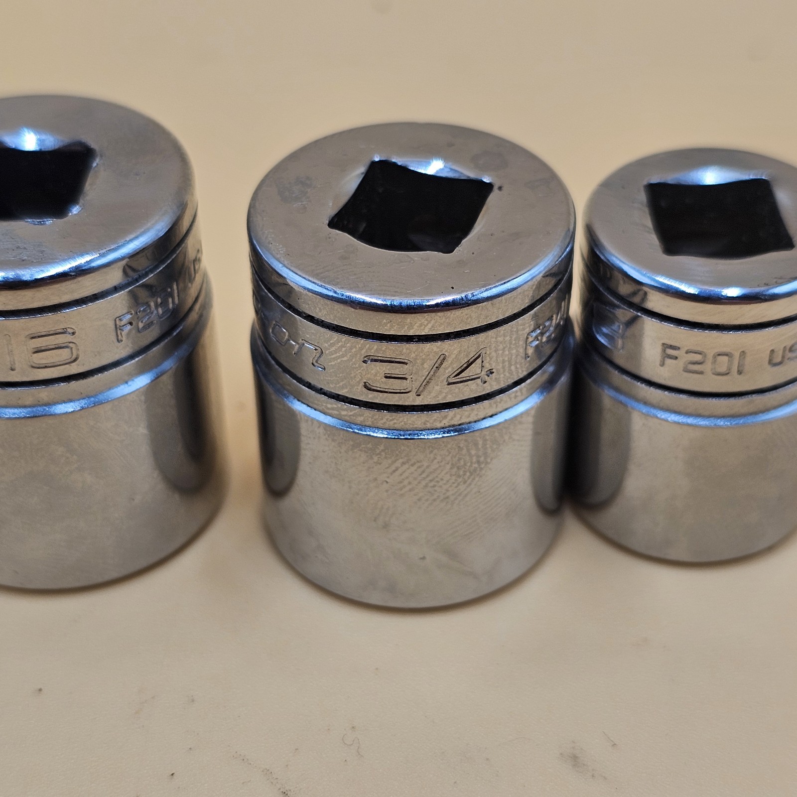 Snap On Socket Set Of Five F201, F241, F261, F281, F301