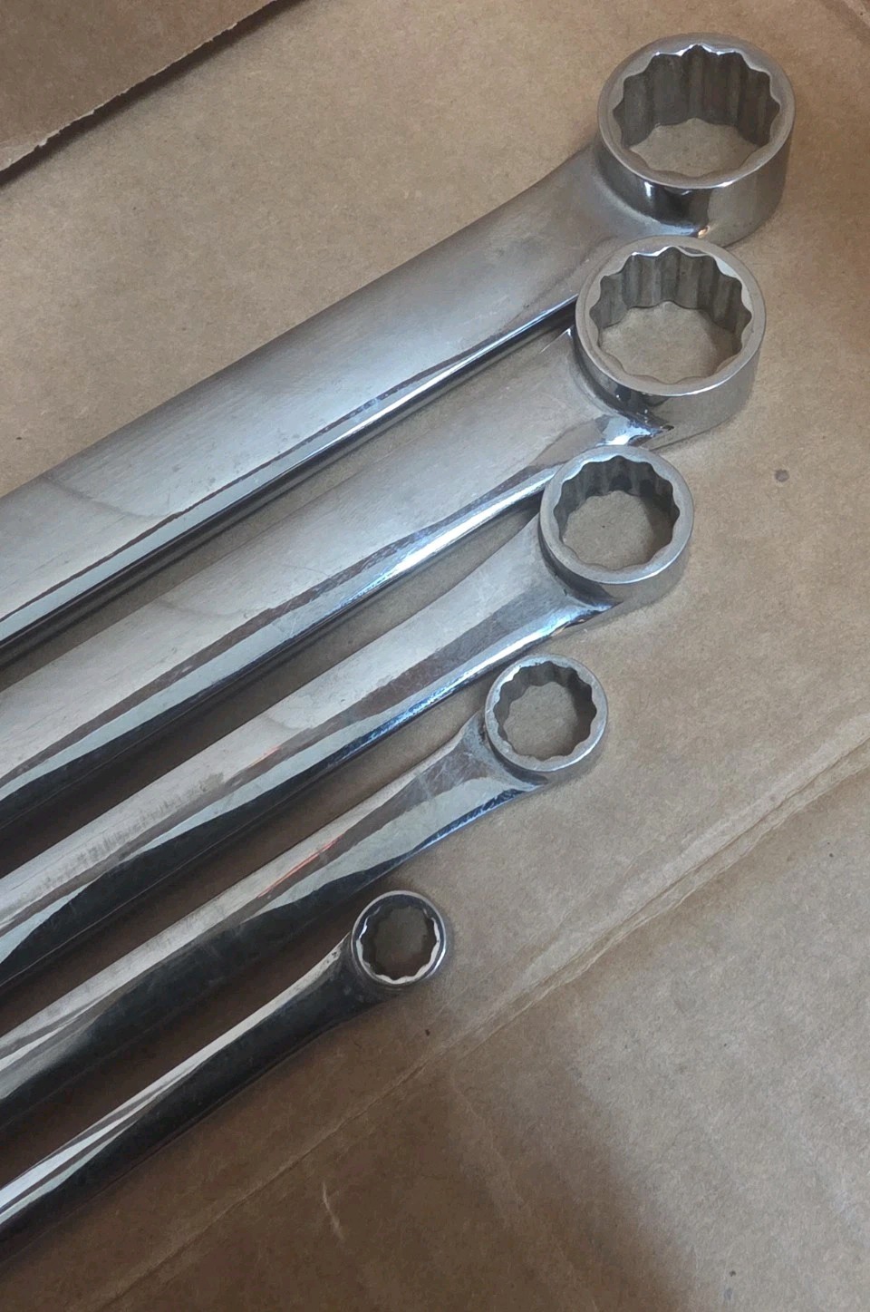 Snap-on Tools USA NEW 5pc SAE High Performance 0° Box End Wrench Set