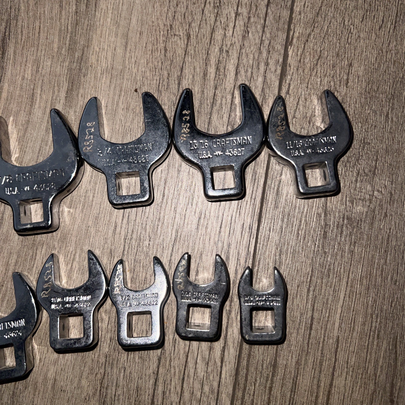 CRAFTSMAN 10 -Piece Set 6-point Metric Crowfoot Open end Wrench (no case