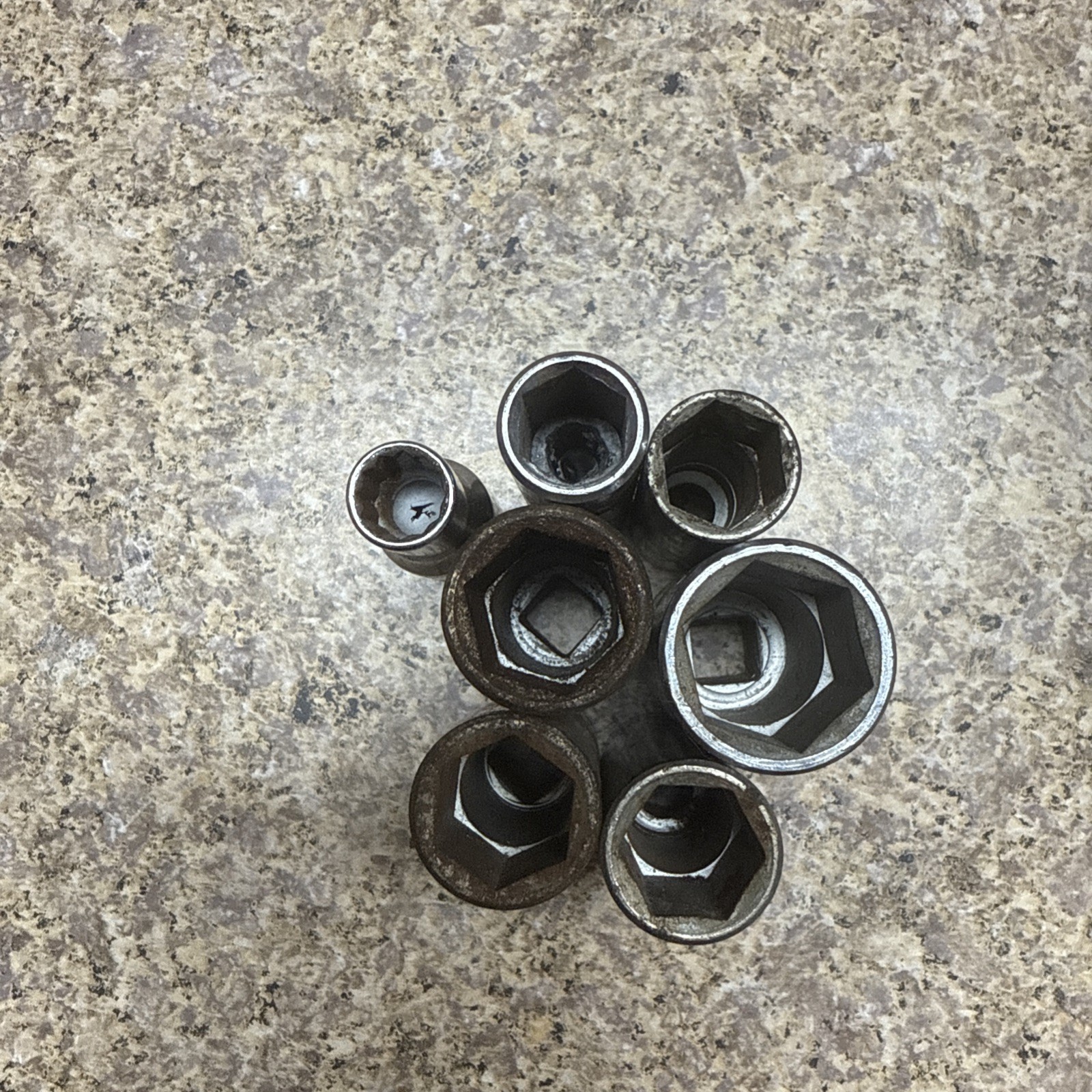 Craftsman 9,12,13,14,15,17,19 mm 6pt Deep Sockets 3/8” Drive 7 Socket Set USA