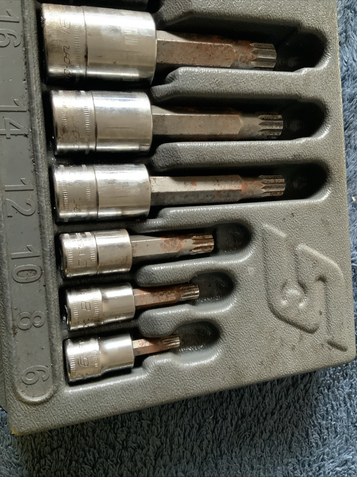 Snap On Triple Square Socket Set…metric,,,,surface Rust…..