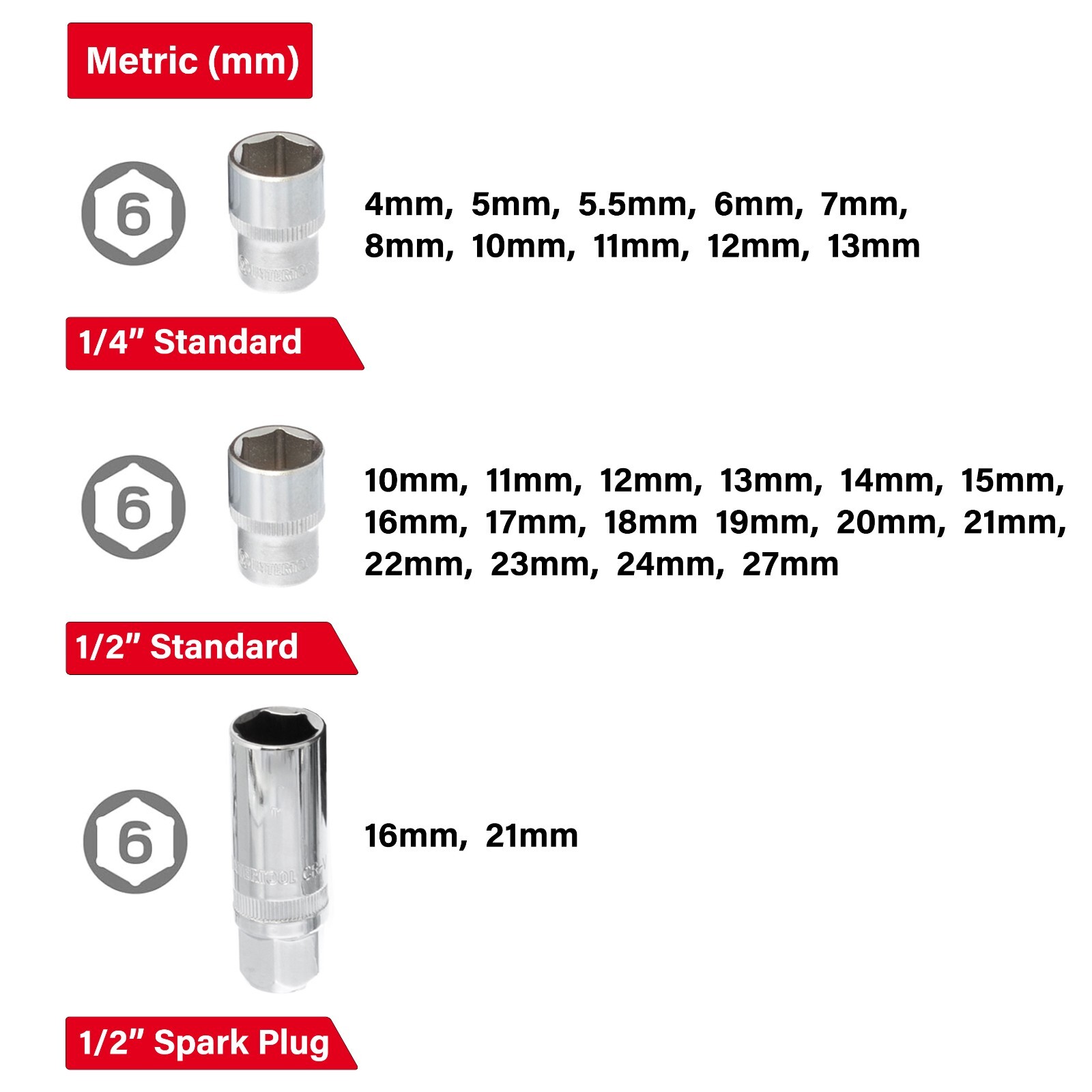 INTERTOOL 73pc 1/4″ and 1/2″ Ratchet Socket Wrench and Bit Set ET08-8073