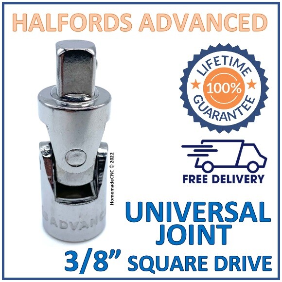 Halfords Advanced 3/8″ Square Drive Universal Joint – New – Lifetime Guarantee