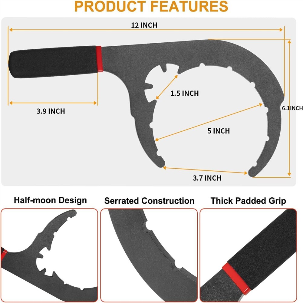1pc 61090 Diesel Filter Wrench For 5″