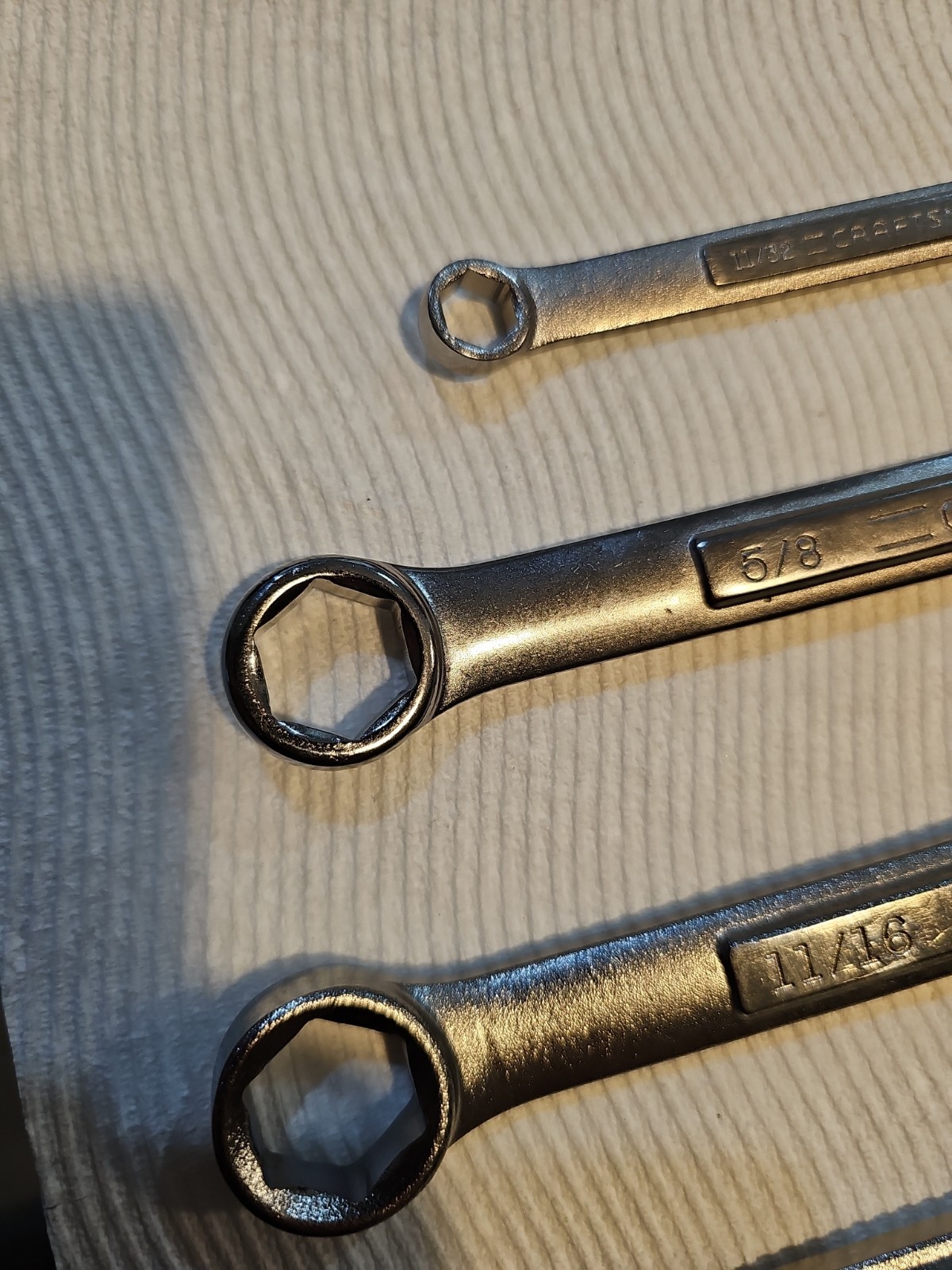 Vintage Craftsman USA VA SAE 6-Pt Wrench Lot 11/32″ 5/8″ 11/16″ 3/4″ Rare 4-Pc