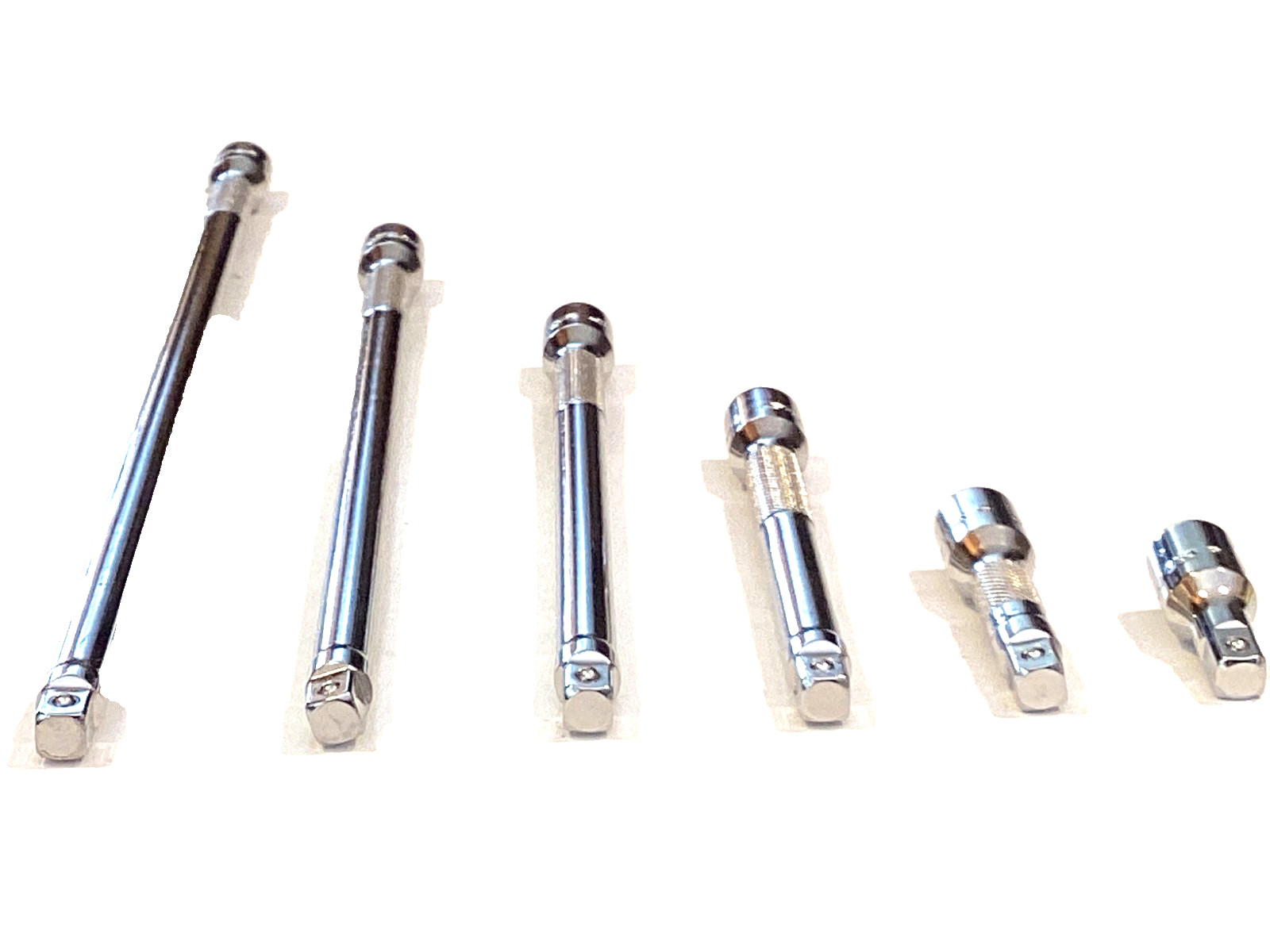 Snap On USA 106BTMX NEW 6 Piece 1/4” Drive Knurled Chrome Socket Extension Set