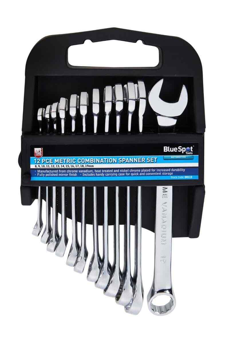 Blue Spot 04113 Combination Metric Spanner Set 8-19mm 12 Piece