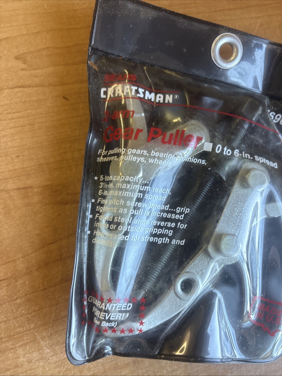 Sears Craftsman Nos 2-Arm Gear Puller 6″ Capacity 46905 WF Made in USA 🔥🔥🔥