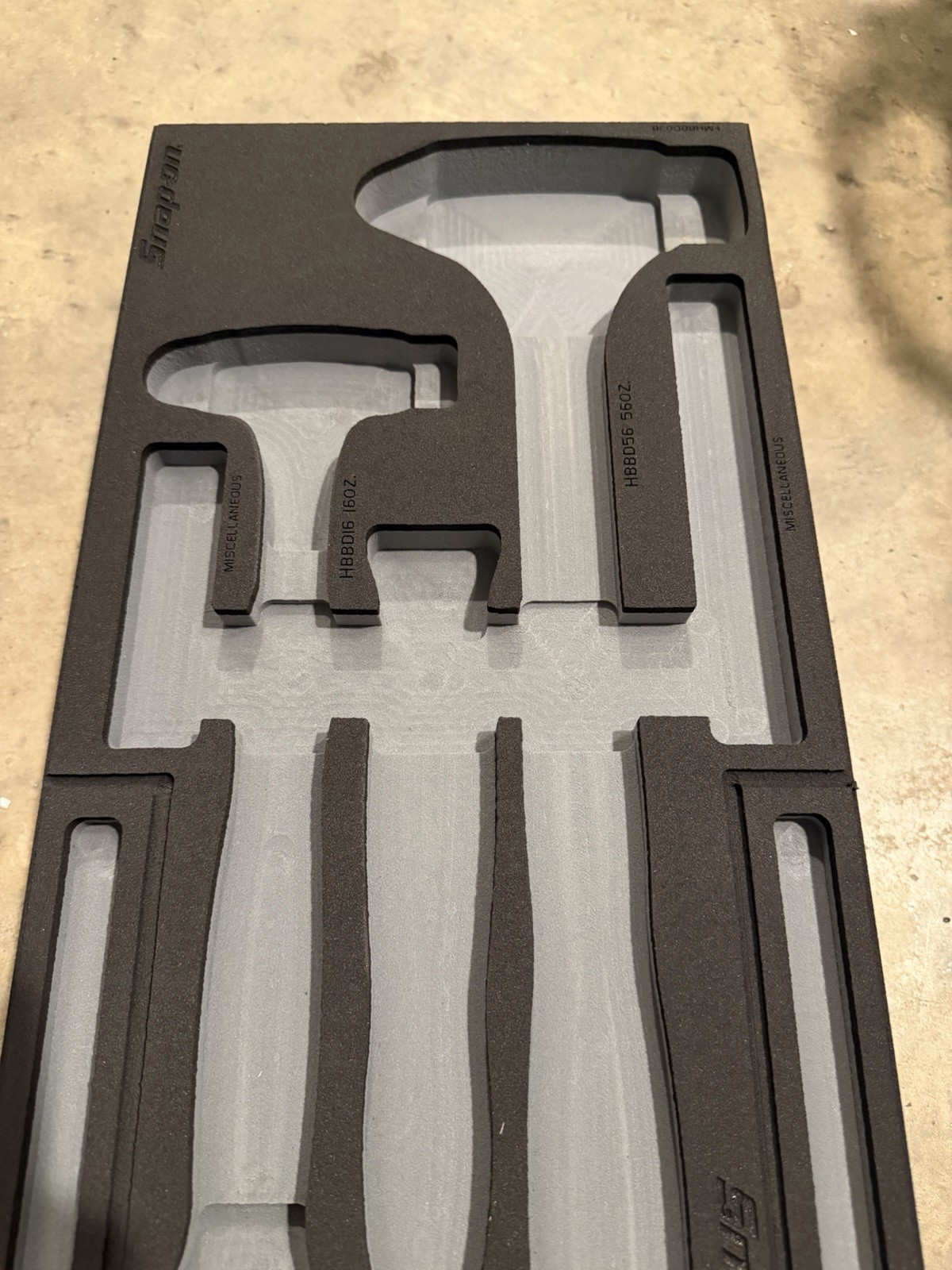 Snap On HBBD301DTF FOAM! For 16, 32, 56 Oz Ball Peen Hammers! Foam Only!