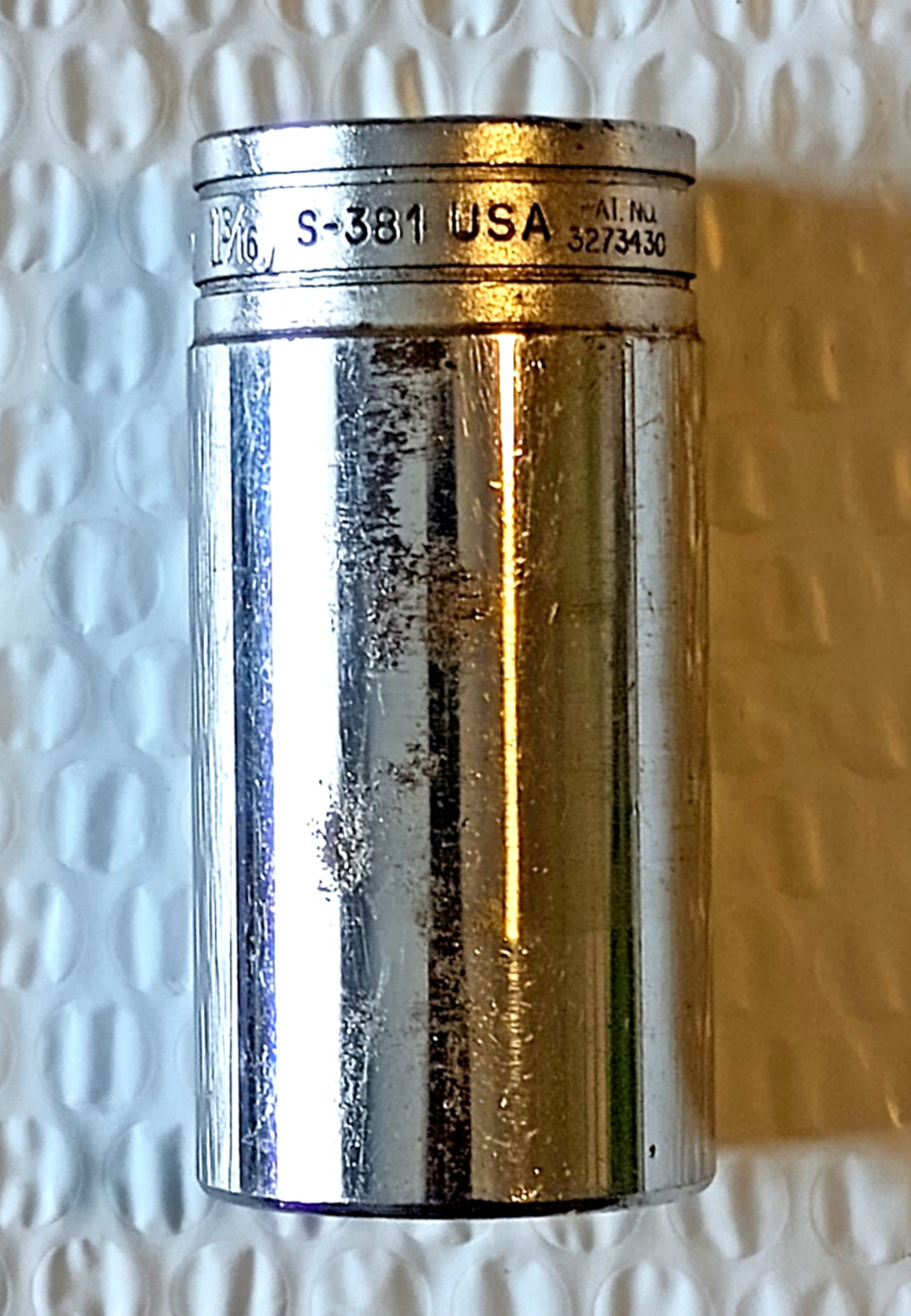 SNAP ON S381, 1/2″ DRIVE, 1-3/16″ SOCKET, 3.2″ DEEP/HIGH, 12 POINT.