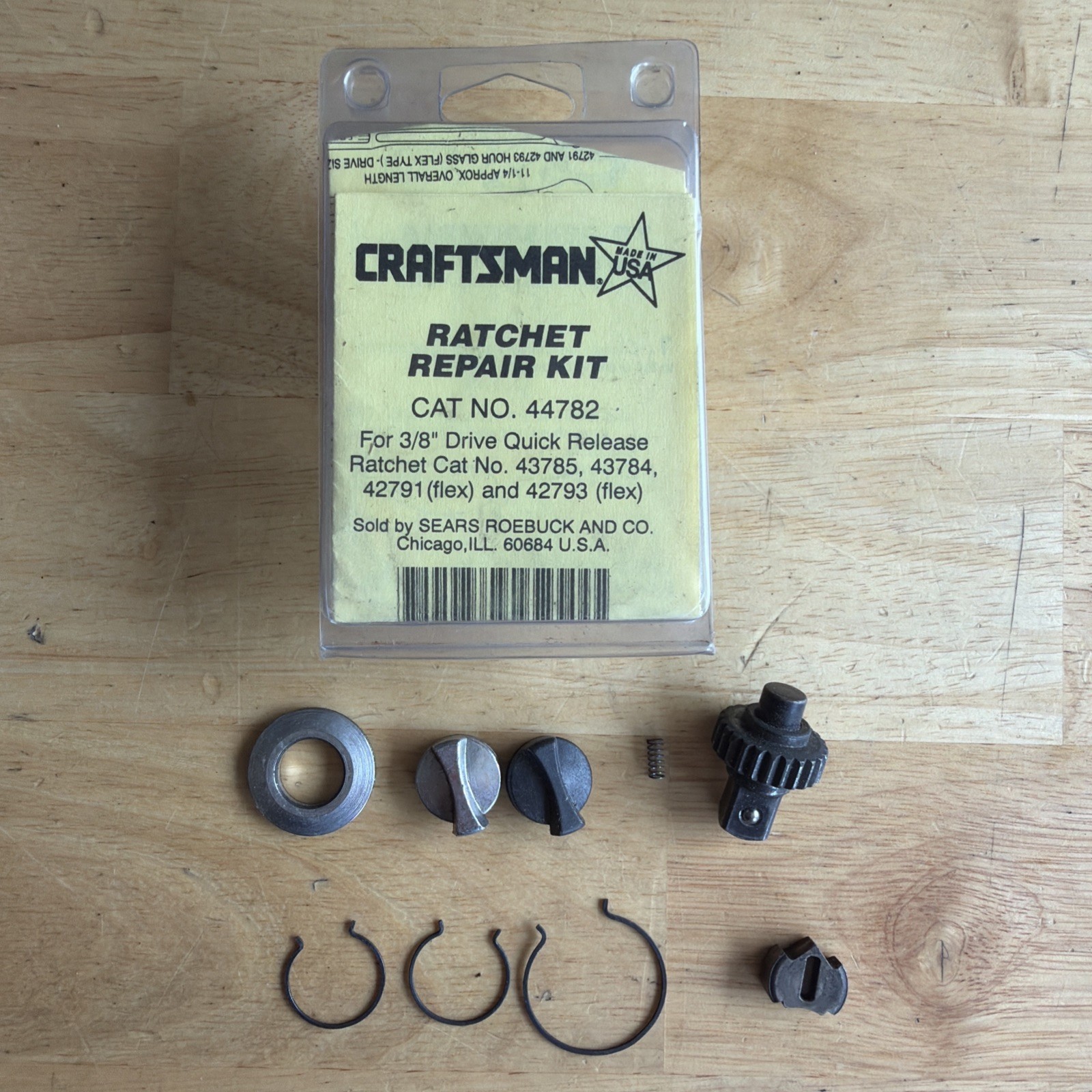 Craftsman Tools Ratchet Rebuild Repair Kit 3/8″ Drive No. 44782 USA READ!!