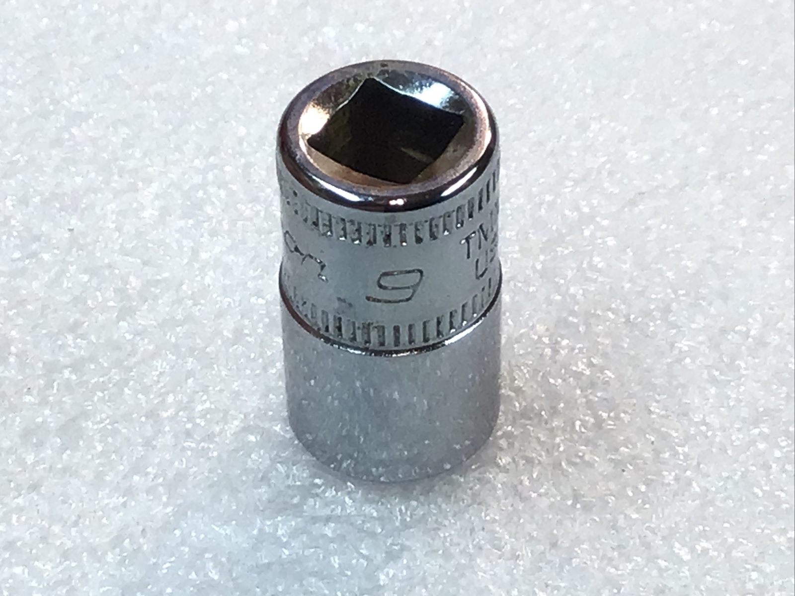 Snap On TMM9 – 9mm, Metric, Chrome, Shallow, Socket, 1/4″ Dr., 6 Pt.,-USA-NEW