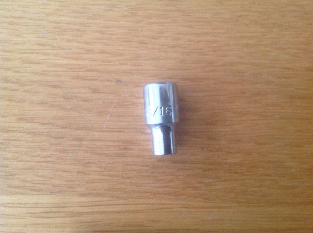 Mac Tools M66R USA size 3/16″ 1/4″ drive 6 pt. chrome socket New!