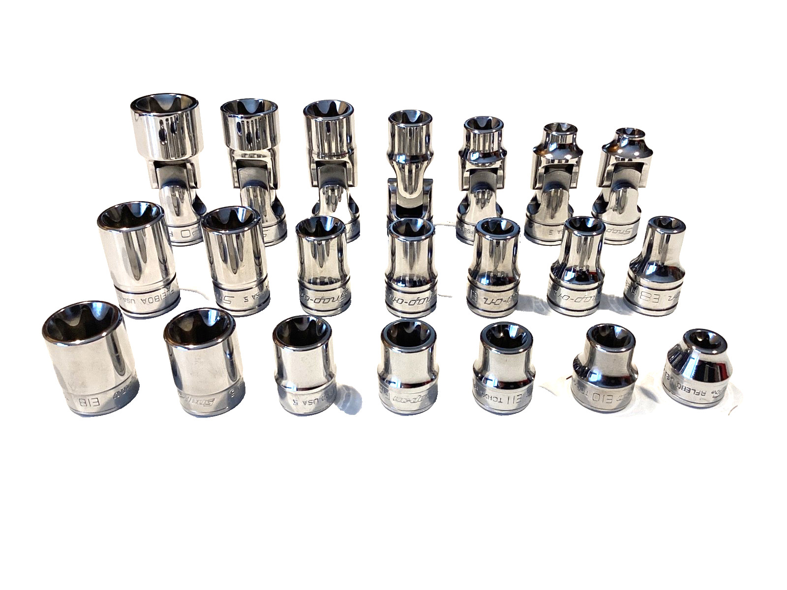 Snap On USA NEW 21 Piece 3/8” Drive Inverted Torx Master Socket Set Pro Fit Foam