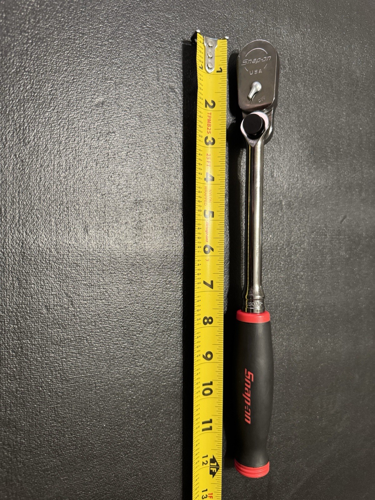 NEW RED 3/8″ Drive Soft Grip Multiposition Head Long Handle Ratchet FHL80MP