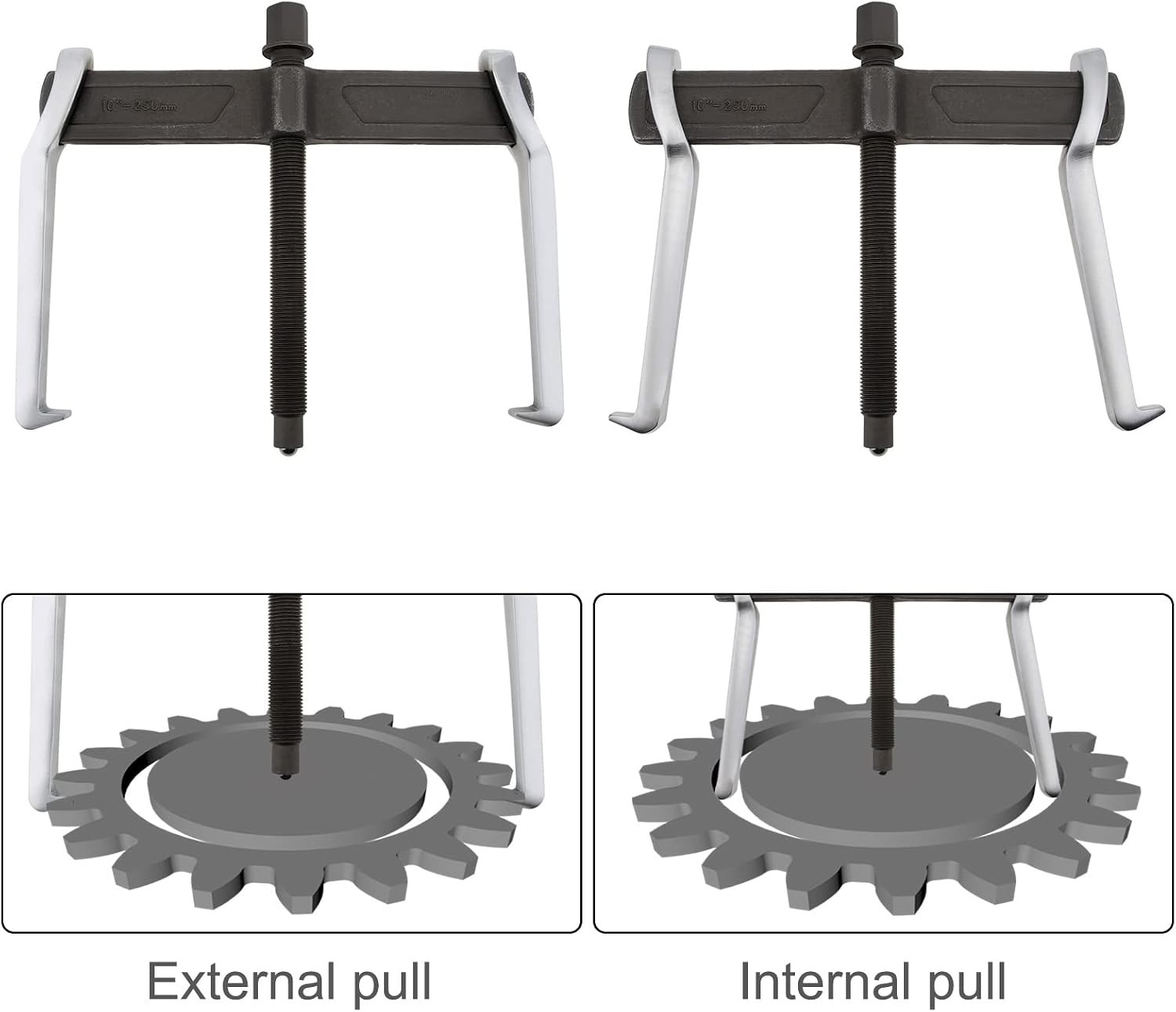 Adjustable CR-V Bearing Puller Gears, Removal Tool for External Internal Pull…