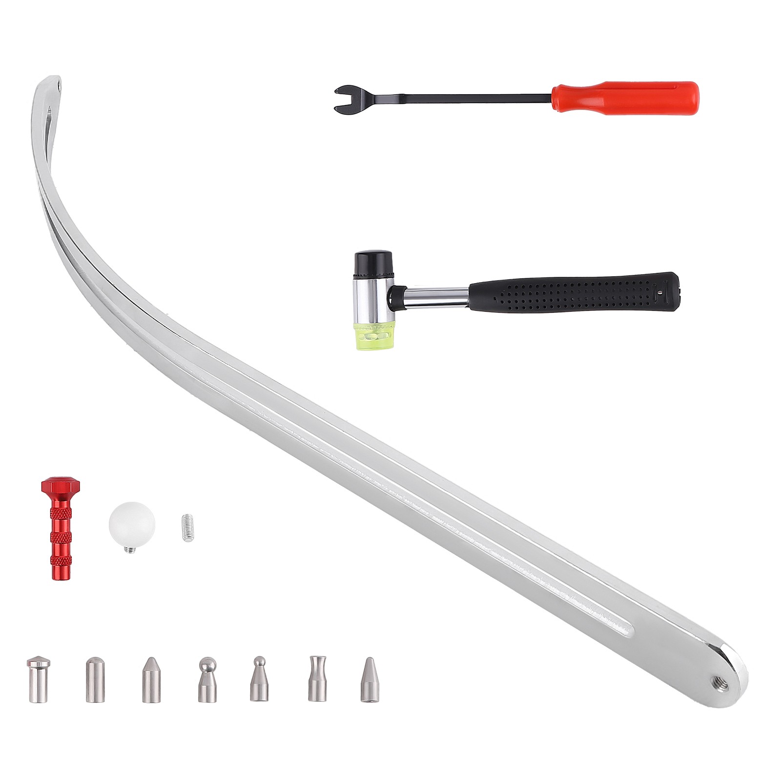 Car Fender Damage Repair Tools Flat Bar Automotive Dent Removal Kit Auto Dent
