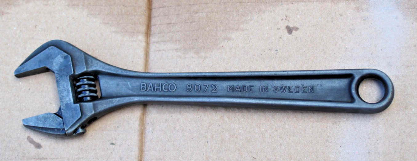 VINTAGE BAHCO ADJUSTABLE WRENCH 10″ 250mm MADE IN SWEDEN