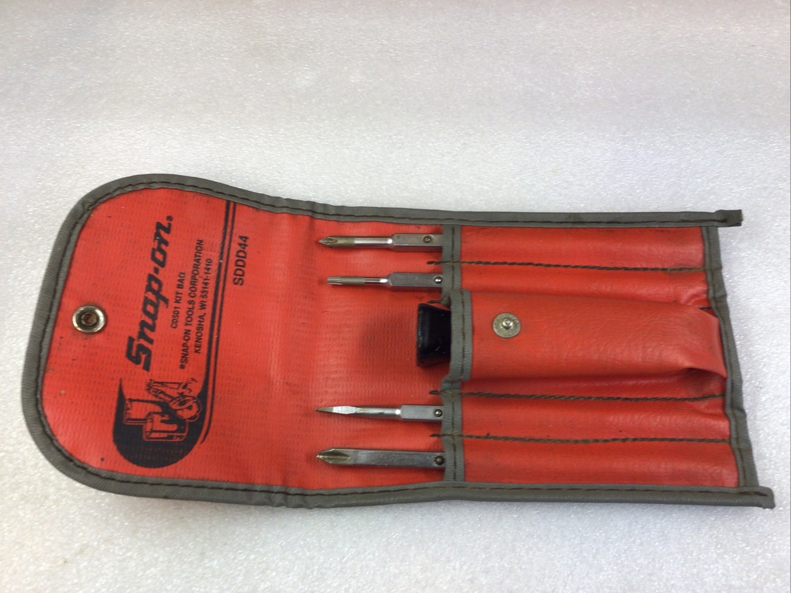 Snap On#SSDD42 – Reversible Screwdriver 5 Pc. Set w/SDDD44 Storage Case-USA-NICE