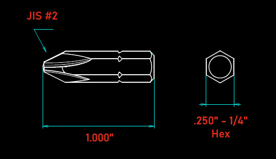 Genuine Vessel JIS #1 #2 #3 Screwdriver Bit Set for Japanese Motorcycle Screws