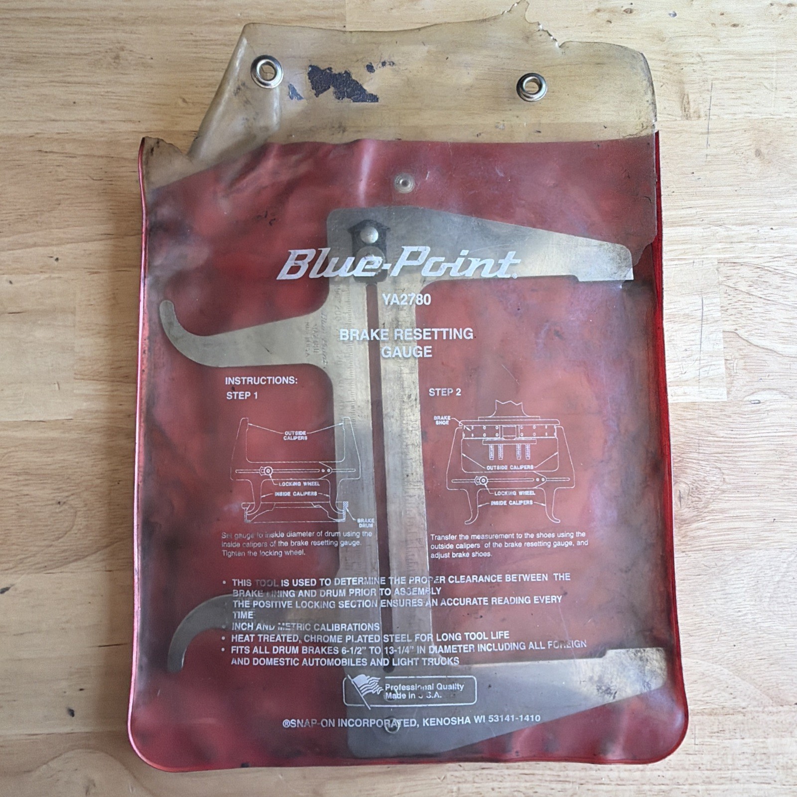 Blue Point Brake Resetting Gauge Caliper YA2780 Made in USA READ!