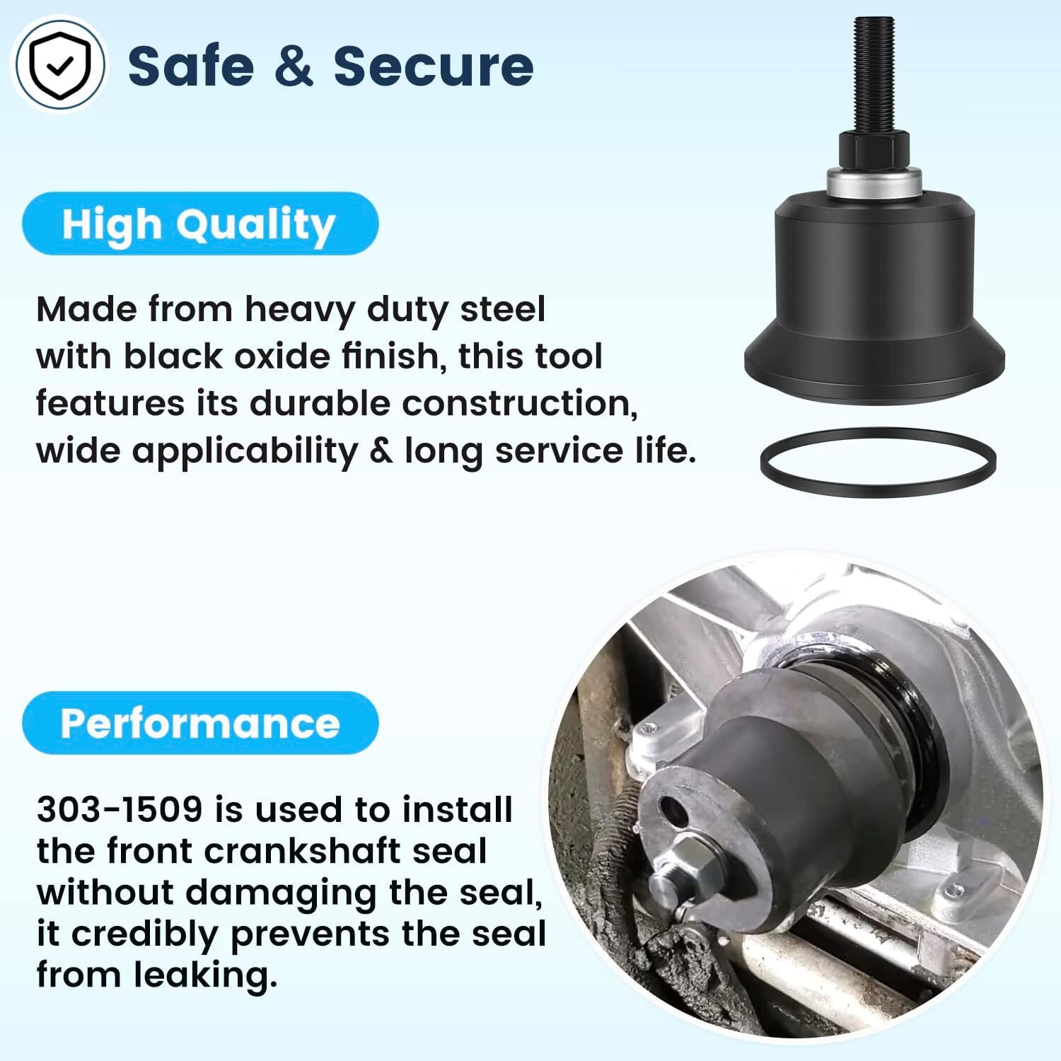6.7L 303-1509 for Ford F-250/350 /450/550 Front Crankshaft Seal Installer Tool