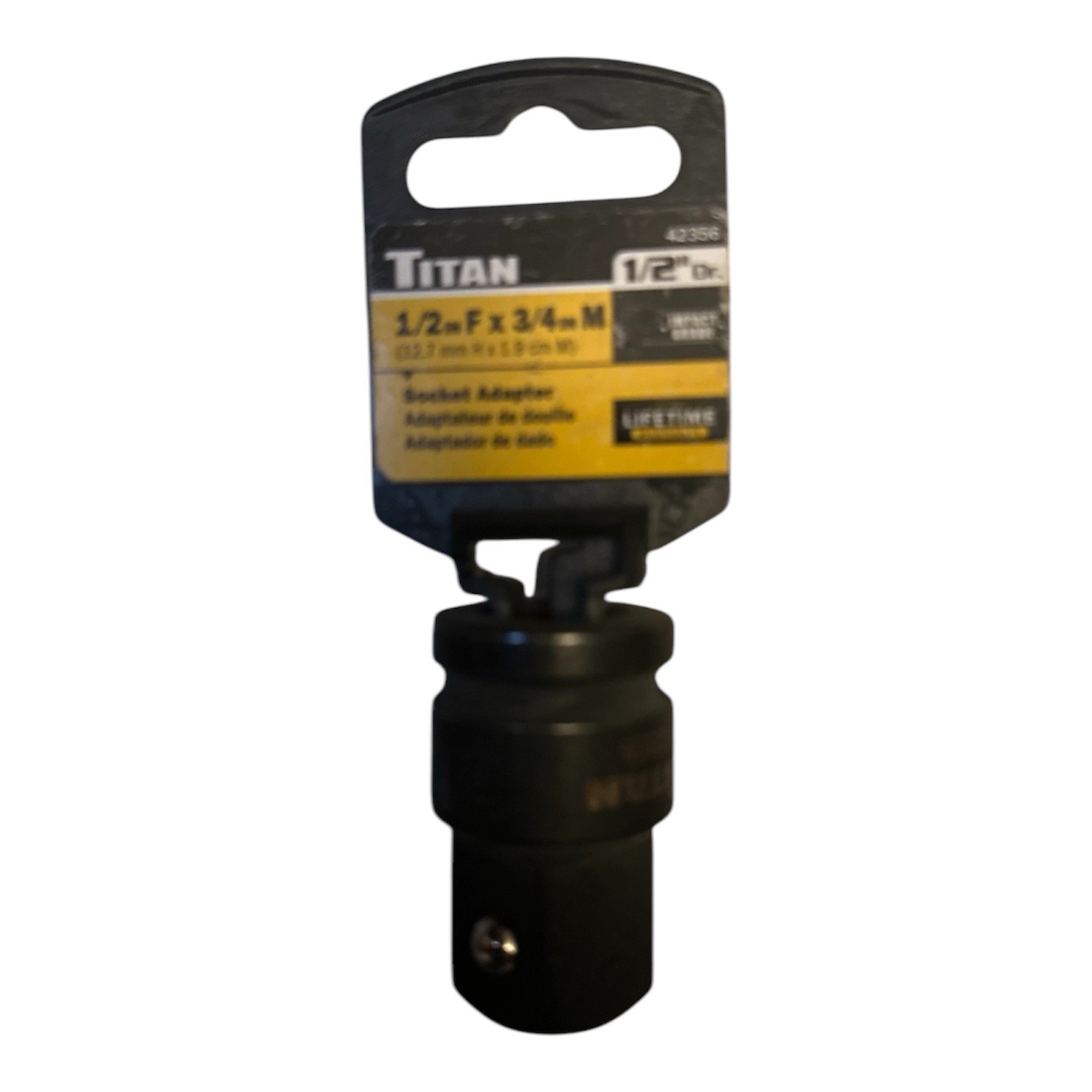 TITAN 1/2″ F to 3/4″ M Impact Socket Adapter 42356