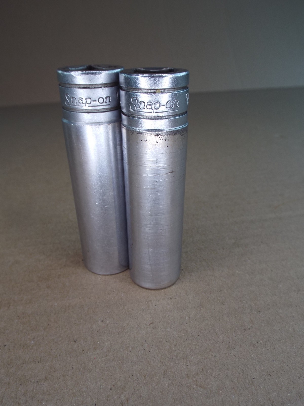 VTG Snap-On Deep Socket 11/16″ TS-221, 5/8″ TS201 1/2″ Dr 6 Pt USA Good! (Read