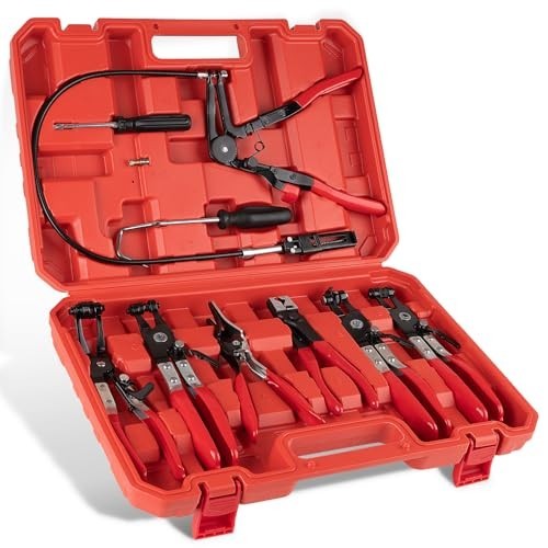 9PCS Hose Clamp Pliers Set Automotive Removal Tool Coolant Radiator Heater