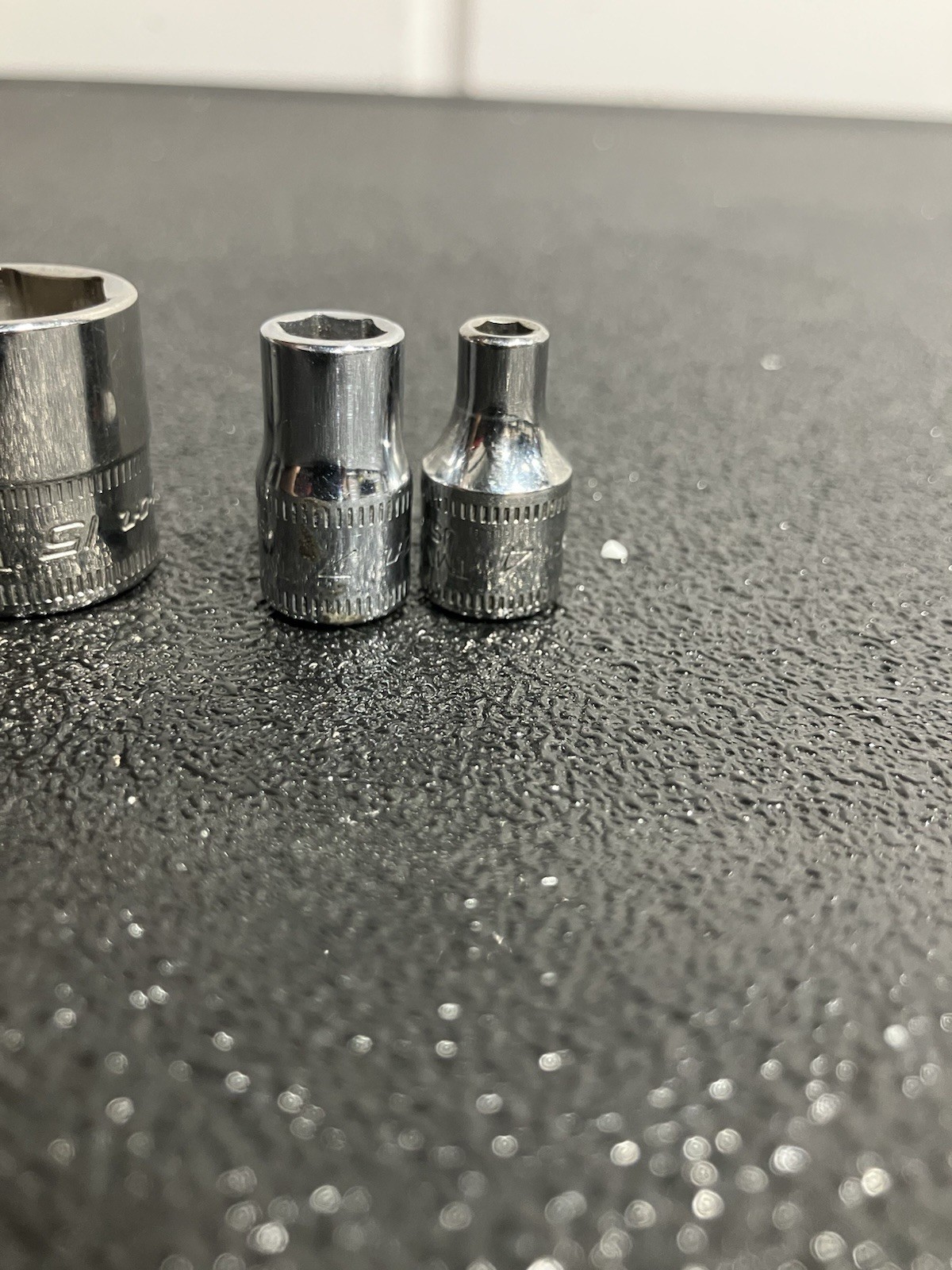 Snap On 1/4 Shallow Chrome Sockets TMM15 TMM7 TMM4