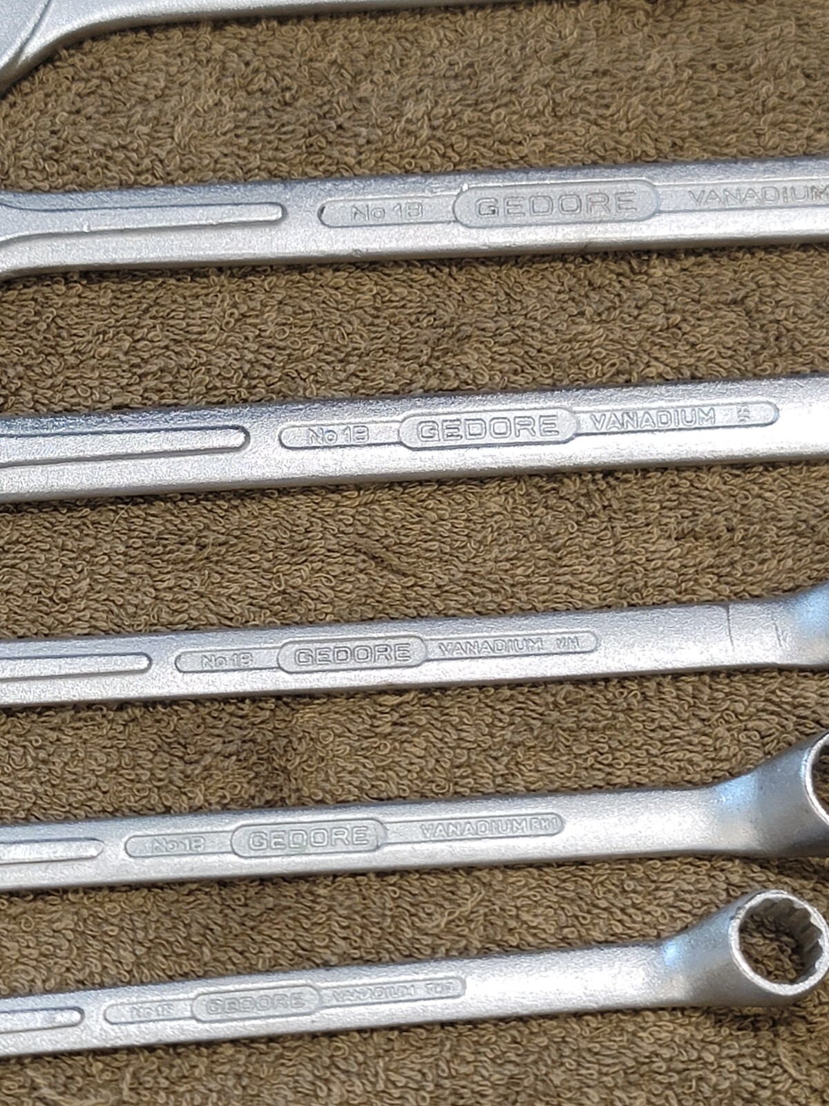 Gedore Metric Combination Wrench Set 27 24 19 17 13 12 10 mm Offset Automotive