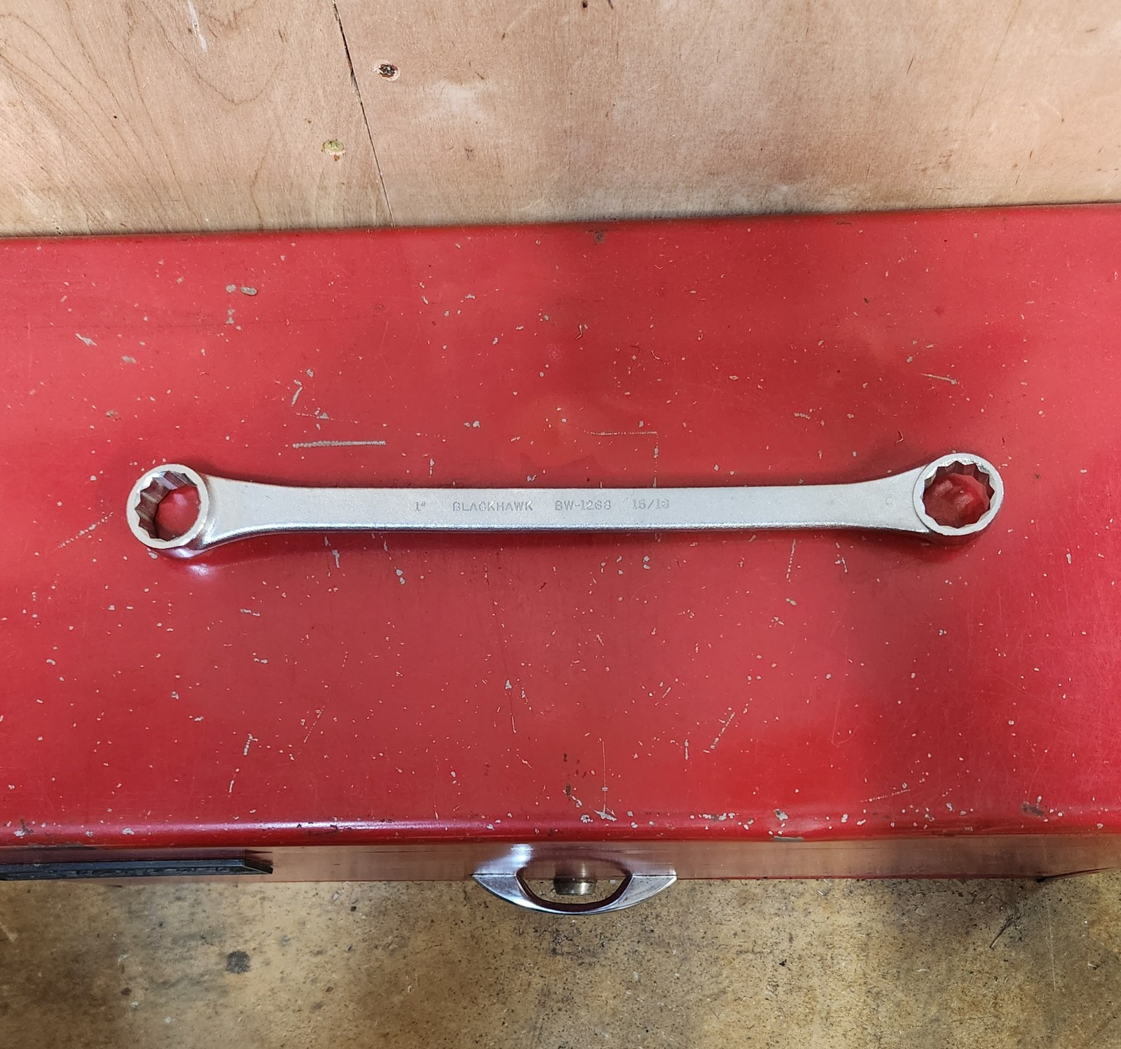 Blackhawk USA 15/16″ x 1″ Double Box End Wrench 12Pt Slight Offset BW-1268 NOS