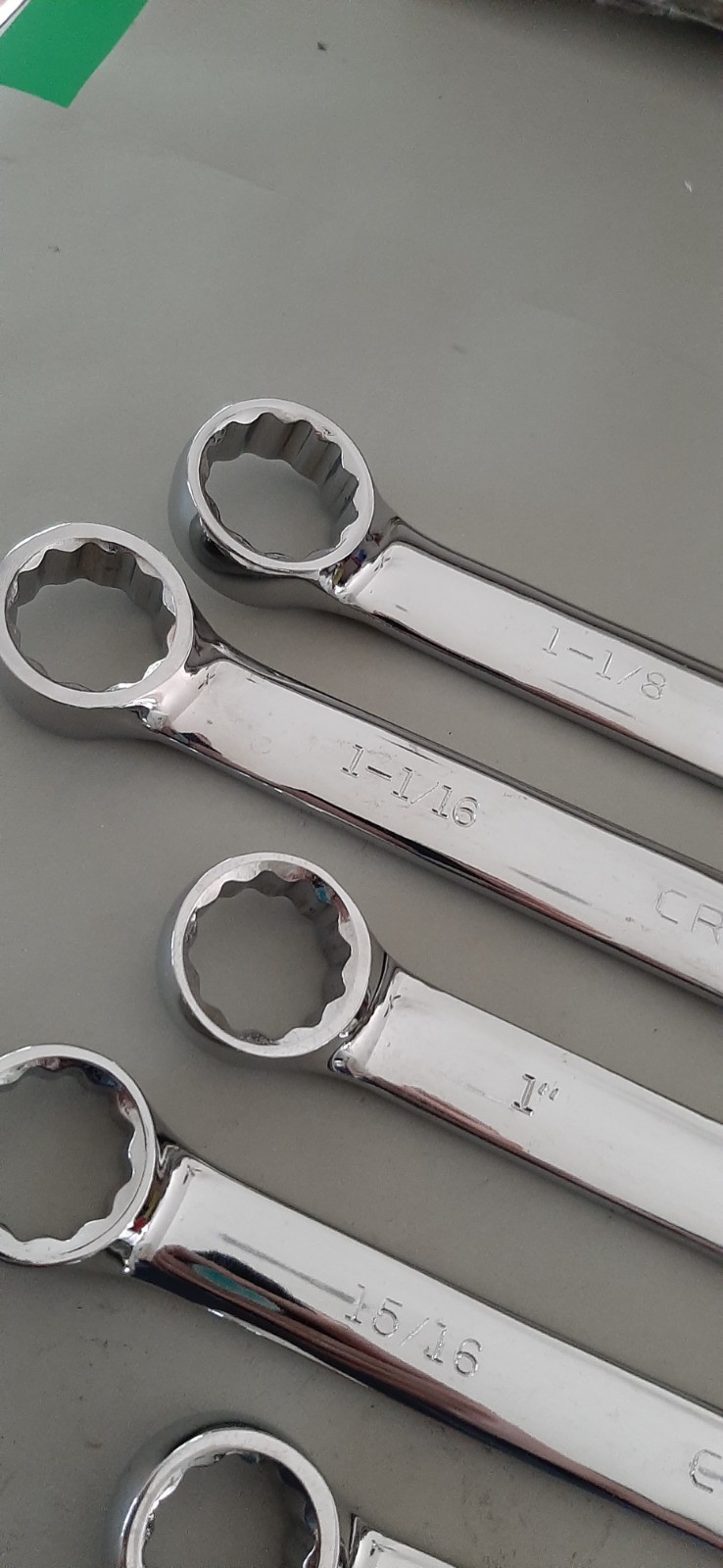 CRAFTSMAN COMBINATION LONG PATTERN POLISHED 12PT SAE WRENCH SET 7/8 to 1-1/8