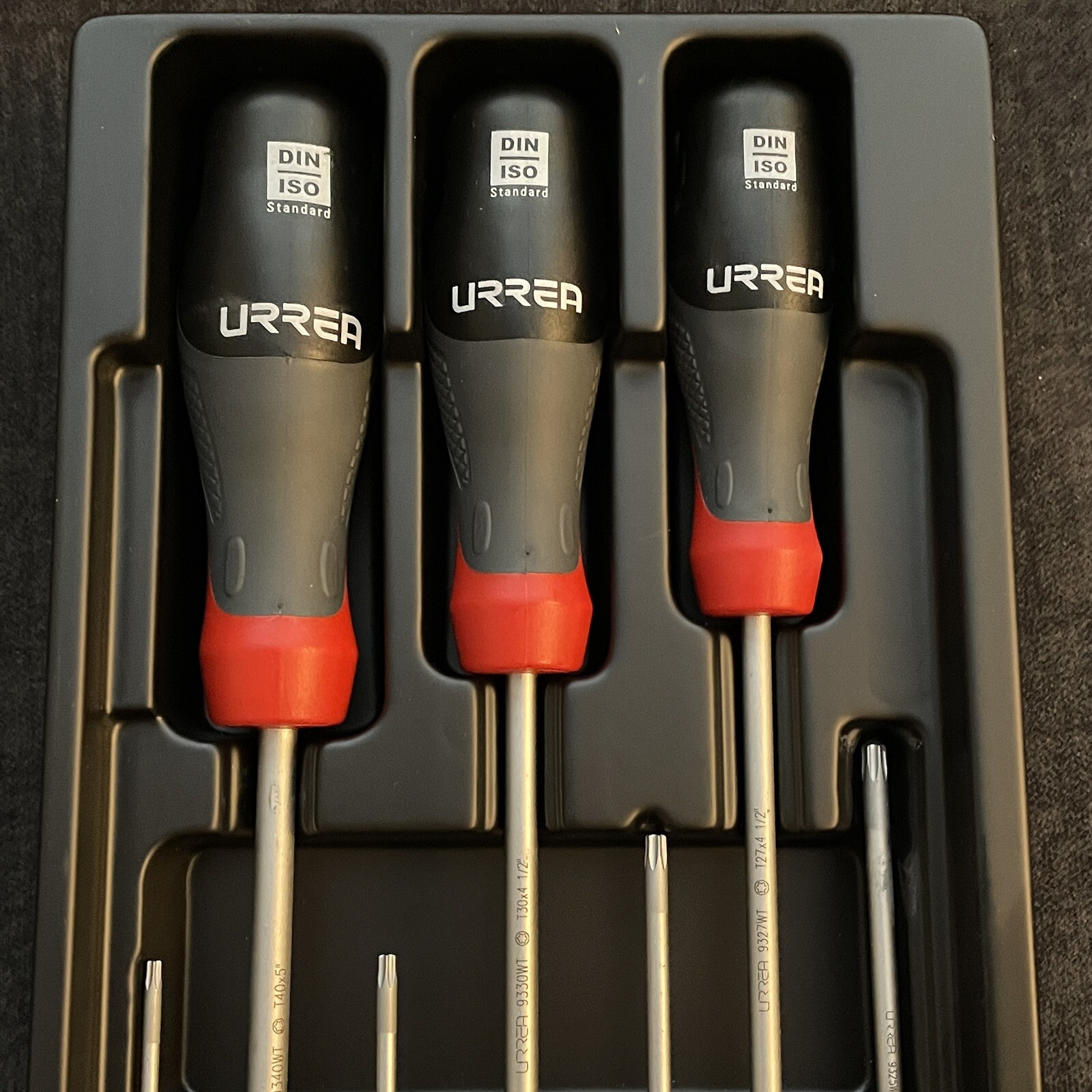 URREA JDTT7 – 7 Pieces Trimaterial Handle TORX Screwdrivers Set in Tray
