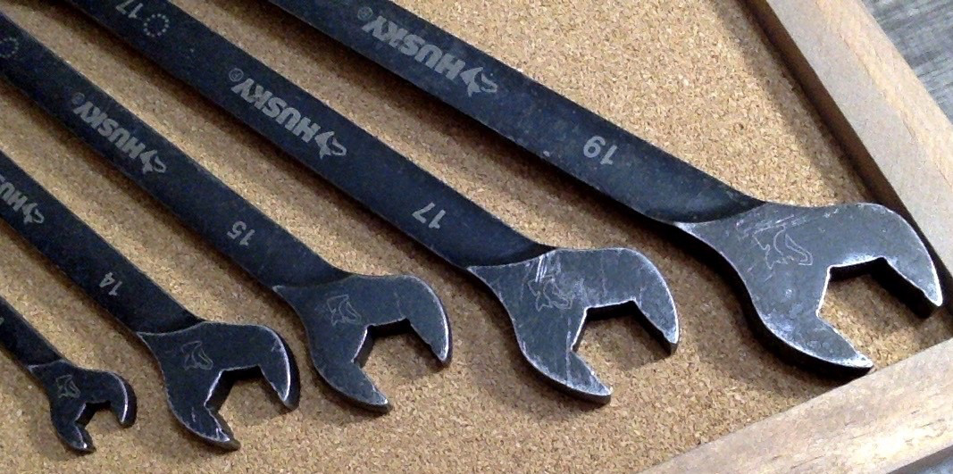 Husky Metric Combination Wrenches LOT of 5 Black Oxide Finish