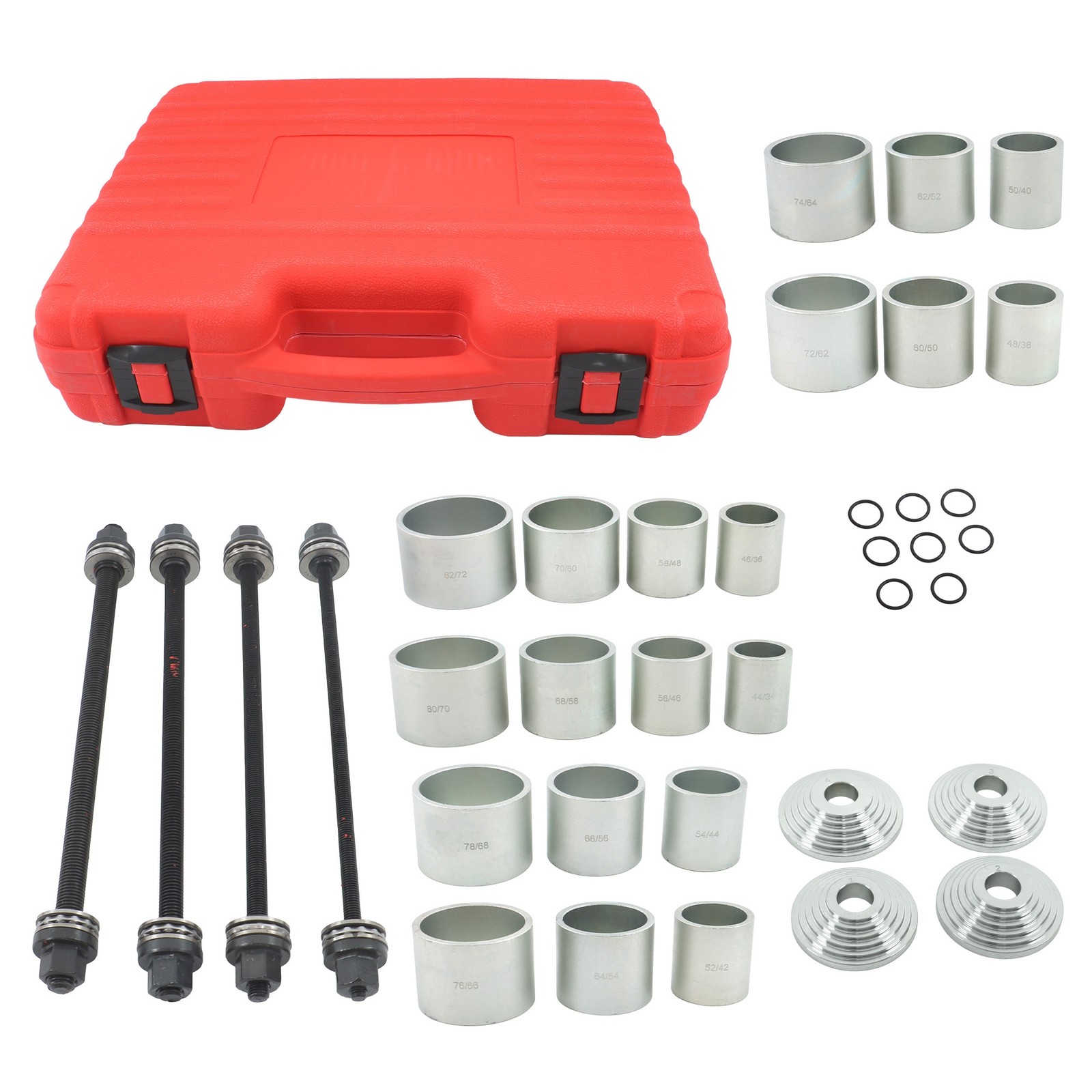 Press Pull Sleeve Kit 28Pc Remove Bearings Bushes Seals Garage Tool