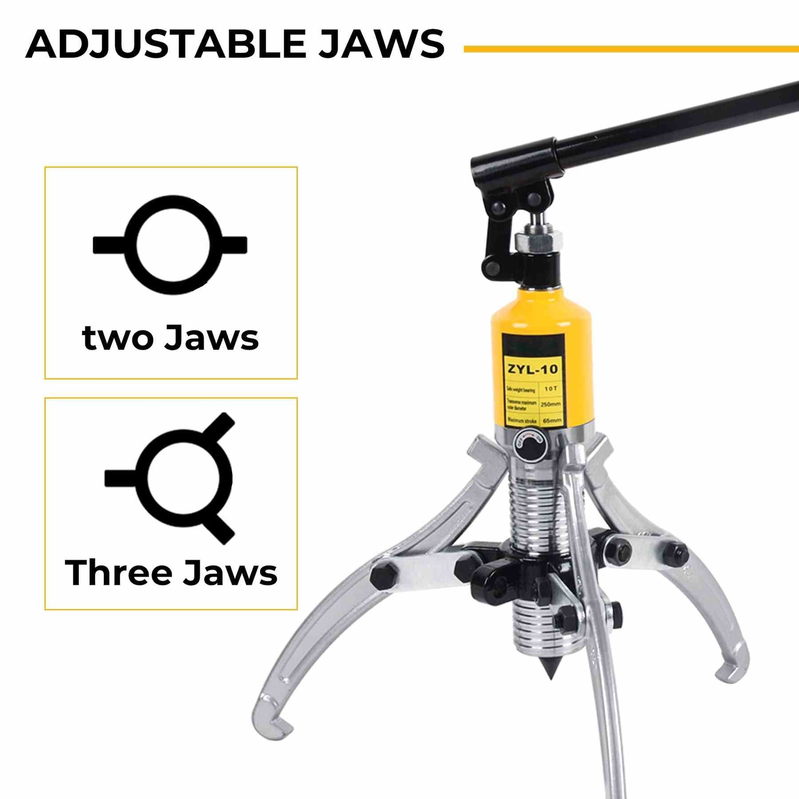 10Ton Hydraulic Gear Puller 2 or 3 Jaws Hydraulic Puller Separator Tool Set