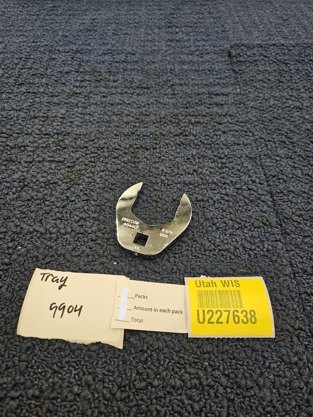 Proto 4944CF: 3/8 in. Drive 1-3/8 in. Full Polish Crowfoot Wrench, 2-1/2 in. OAL