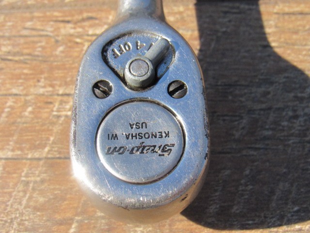 SNAP ON 3/8″ DRIVE F720 CHROME STANDARD HANDLE RATCHET UNDERLINE SILVER BADGE