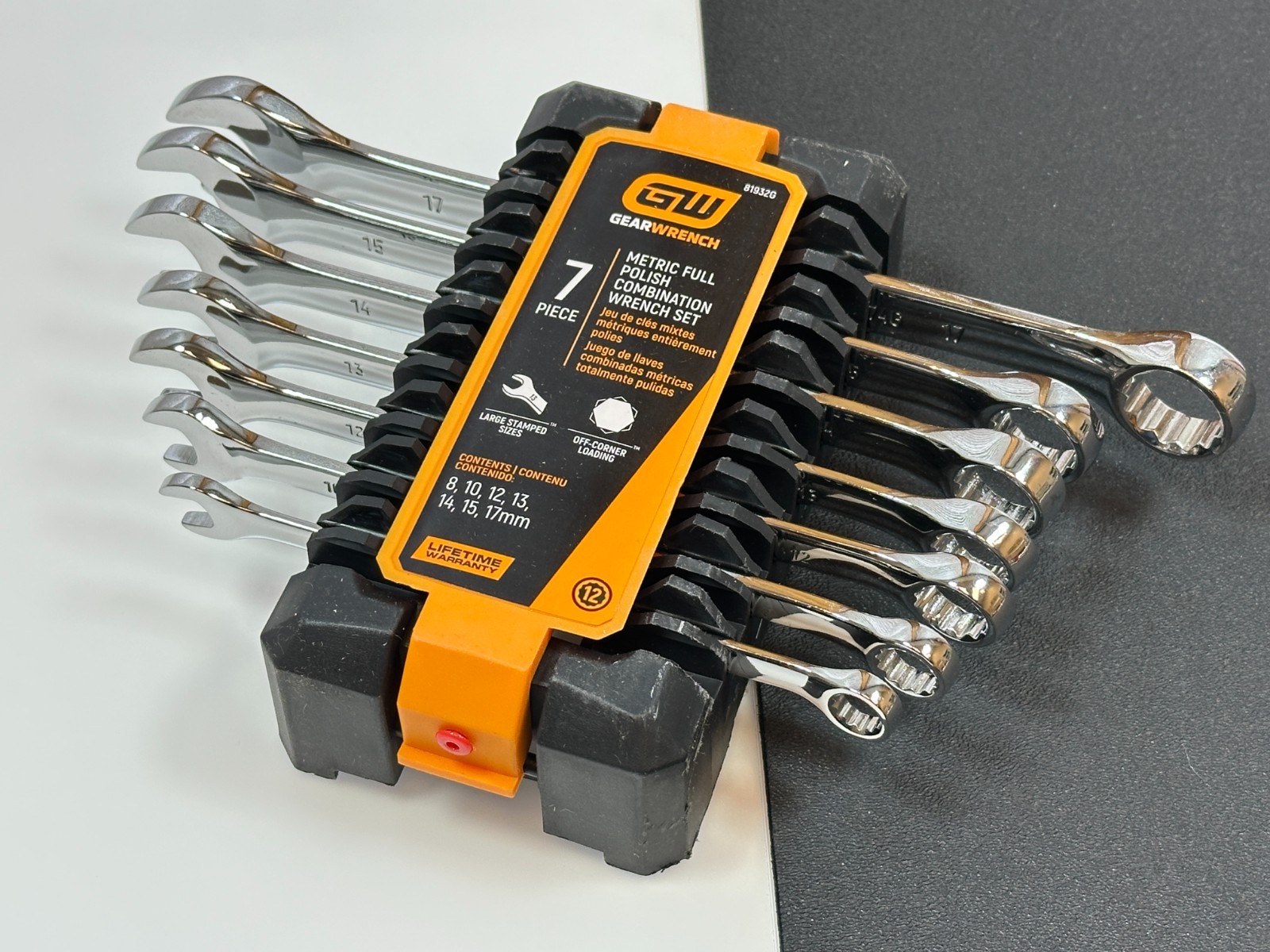 NEW GearWrench Tools 7pc Metric 8-17mm Full Polish NON-RATCHETING Wrench Set NOS