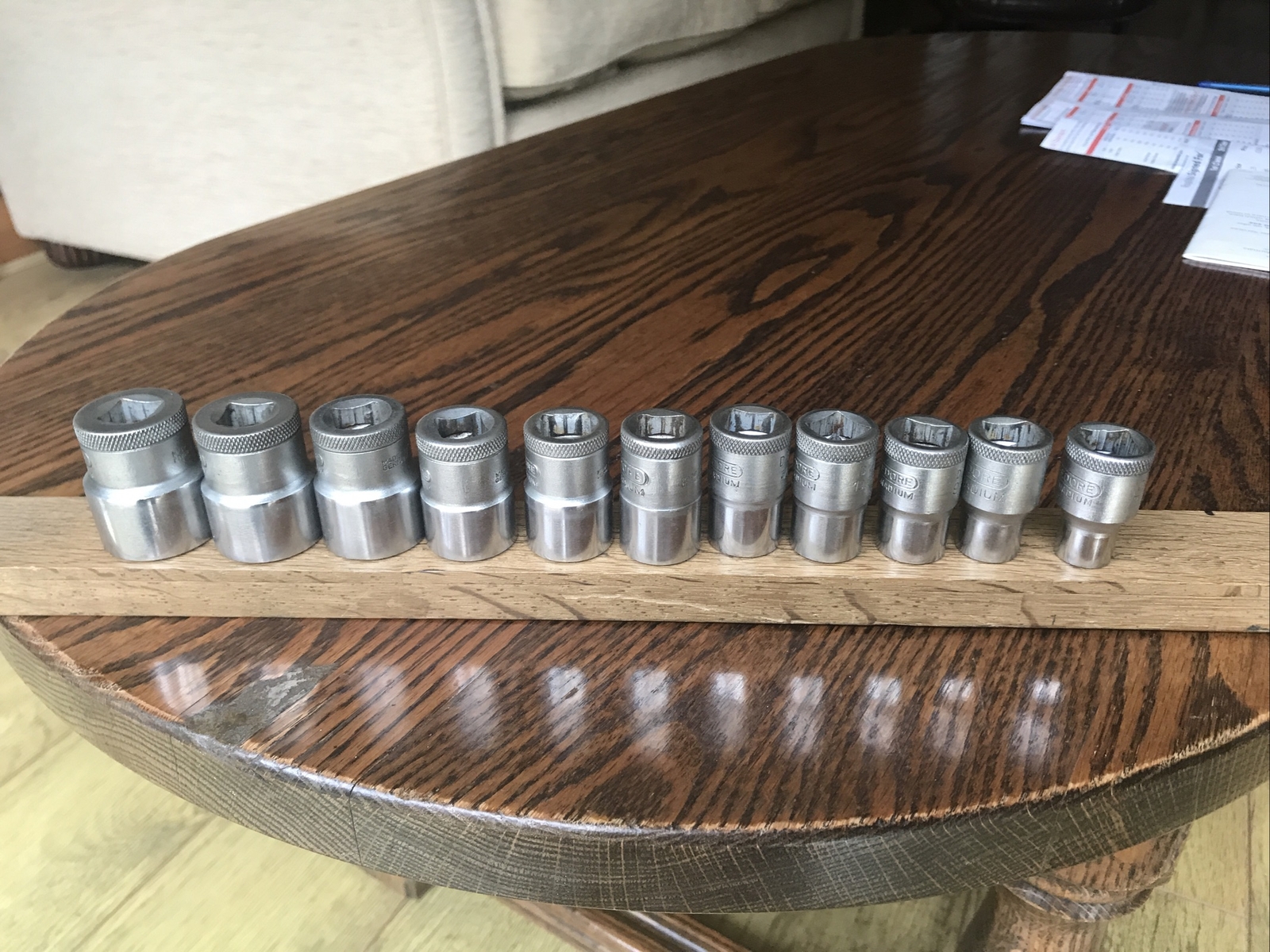 11 Gedore Sockets 1″ To 7/16″ AF With 1/2″ Drive. No 4.