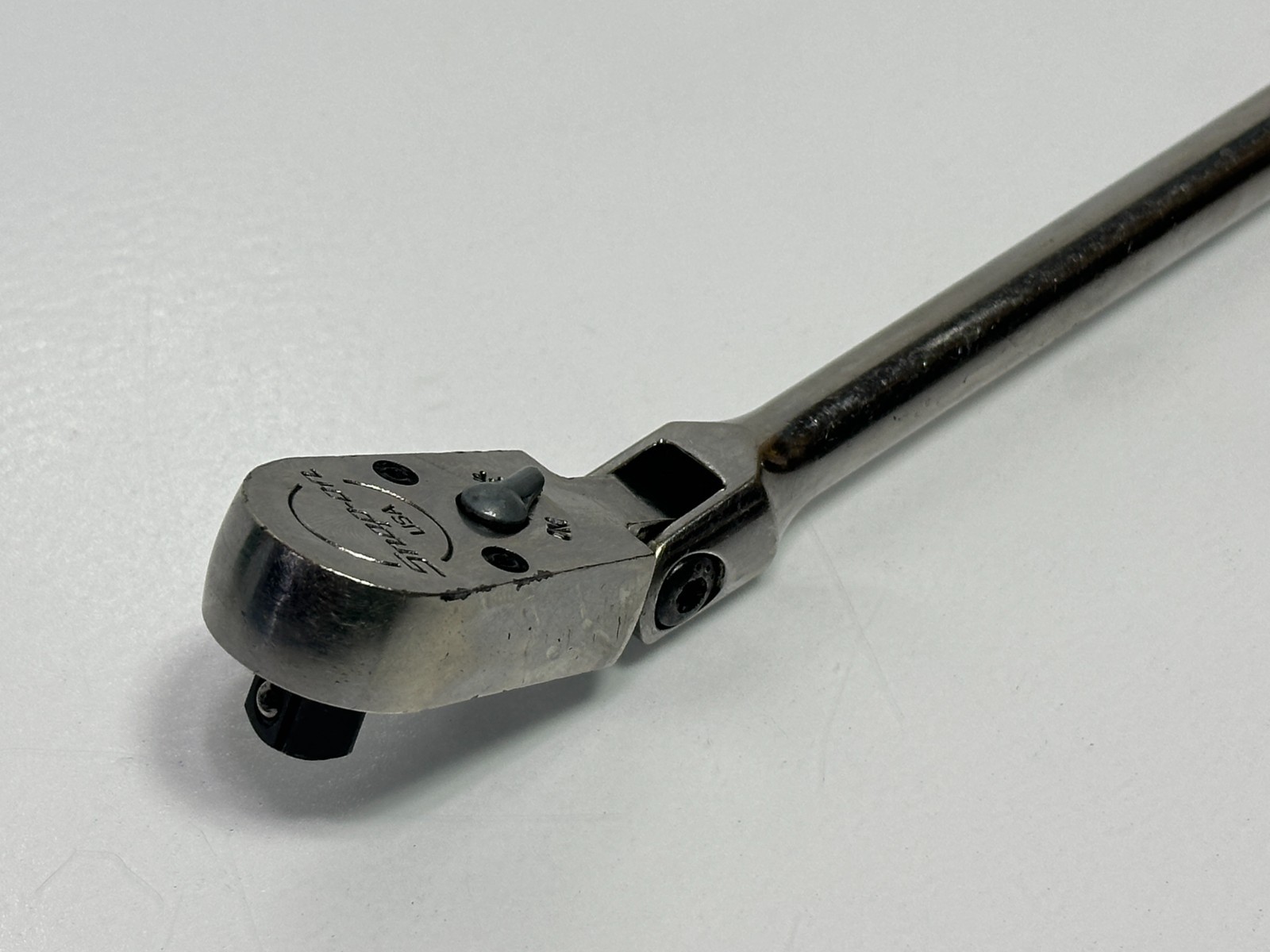 🇺🇸 Snap-on Tools USA FBF936 3/8” Drive Bent OffsetHandle Flex-Head Ratchet